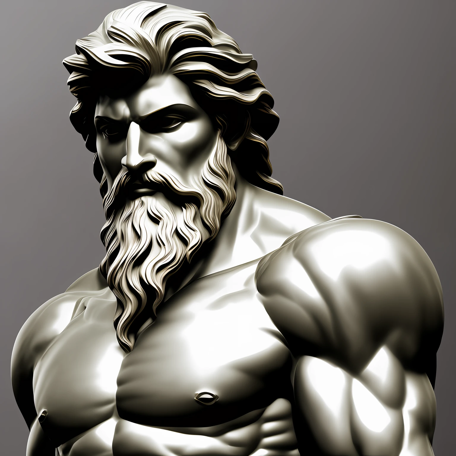 arafed statue of a man with a beard and a beard, the god zeus, portrait of rugged zeus, furious god zeus, portrait zeus, portrait of demigod hercules, herculean, statue of zeus, zeus, greek god, the god hephaestus, poseidon, painted portrait of rugged zeus, greek myth digital painting