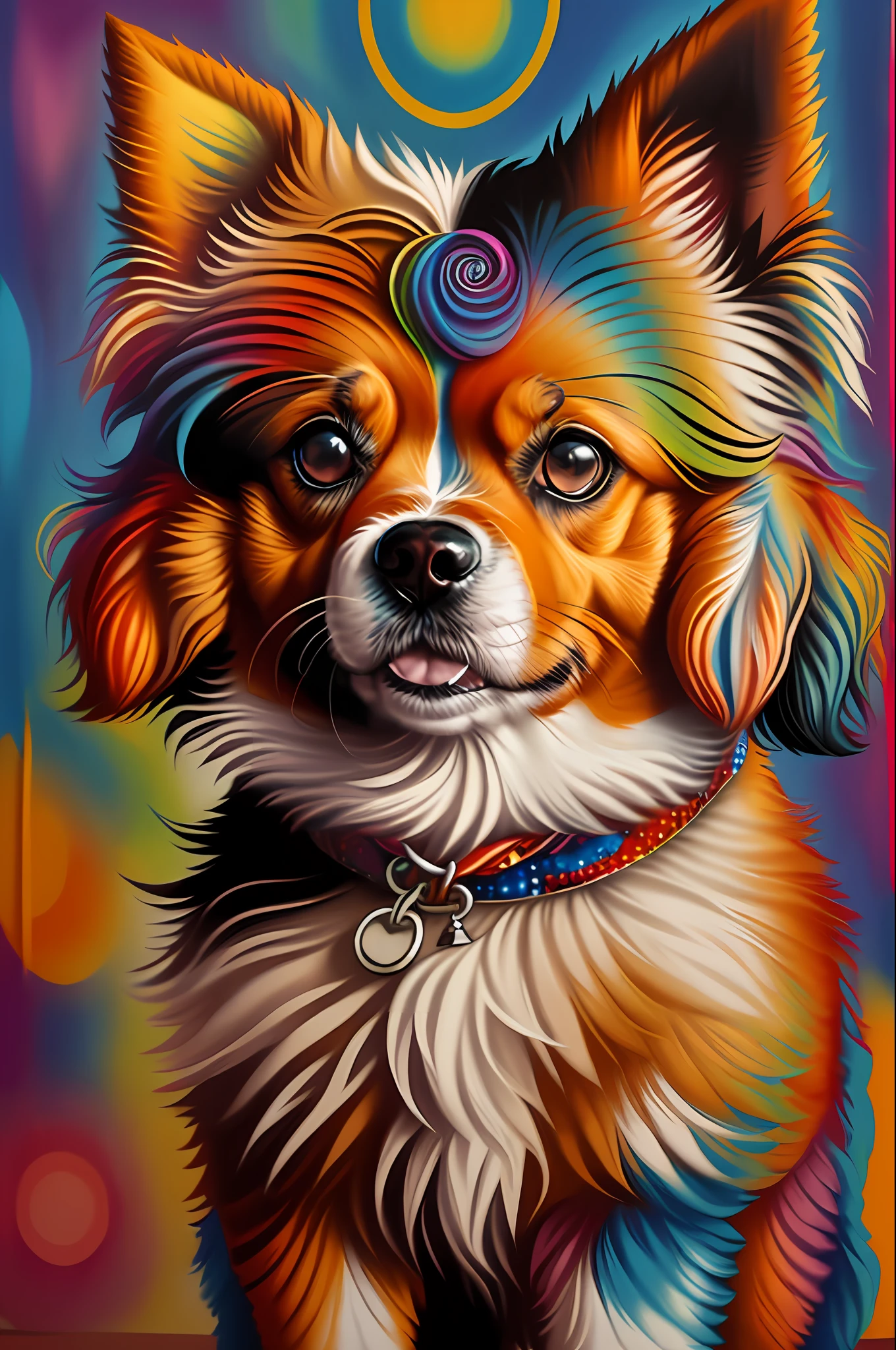 (Dog Lulu of Pomerania ),(happy)),(2ear)), Eduardo Kobra padding ,wall PORTRAIT geometric multidimensional, art, chibi,
yang08k, beautiful, colorful,
masterpieces, top quality, best quality, official art, beautiful and aesthetic,