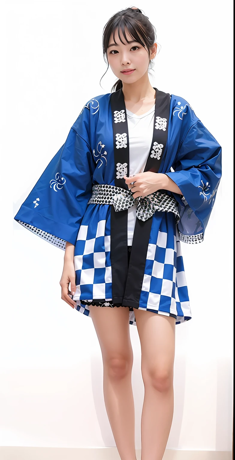 araffe woman in a blue kimono with a black belt, yukata clothing, classy yukata clothing, japanese clothes, wearing a haori, hakama kimono, wearing royal kimono, wearing blue robe, dark blue and white robes, kimono, japanese kimono, ukiyo-style, wearing kimono, classic kimono, wearing kimono armor, wearing a blue robe