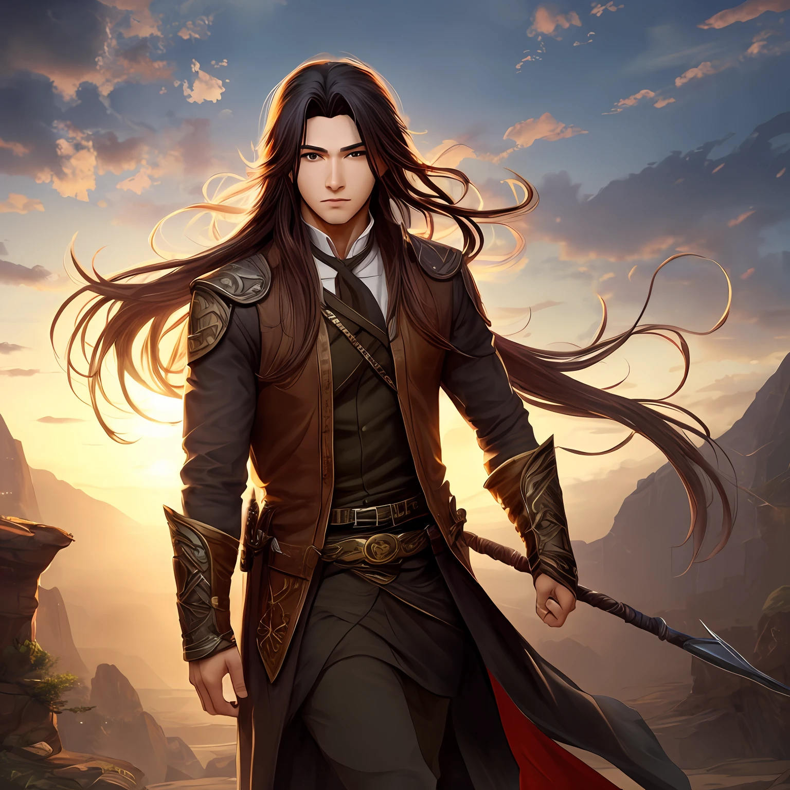 A male protagonist with flowing long hair in the world of Xiuzhen --auto