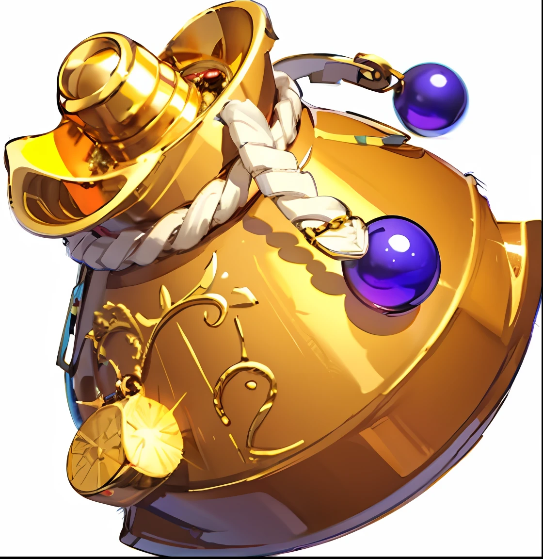 Gold bag with bunch of coins, 3D, 16k, super high definition, detail, item art, gold and treasure, treasure artifact, beginner art, treasure, magic amulet, golden robe, Heise Jinyao, Shuimohua, Astrilone, gold novel, RPG item, ability image, unknown, ball, treasure cellar, zumon town, onmyō detailed art