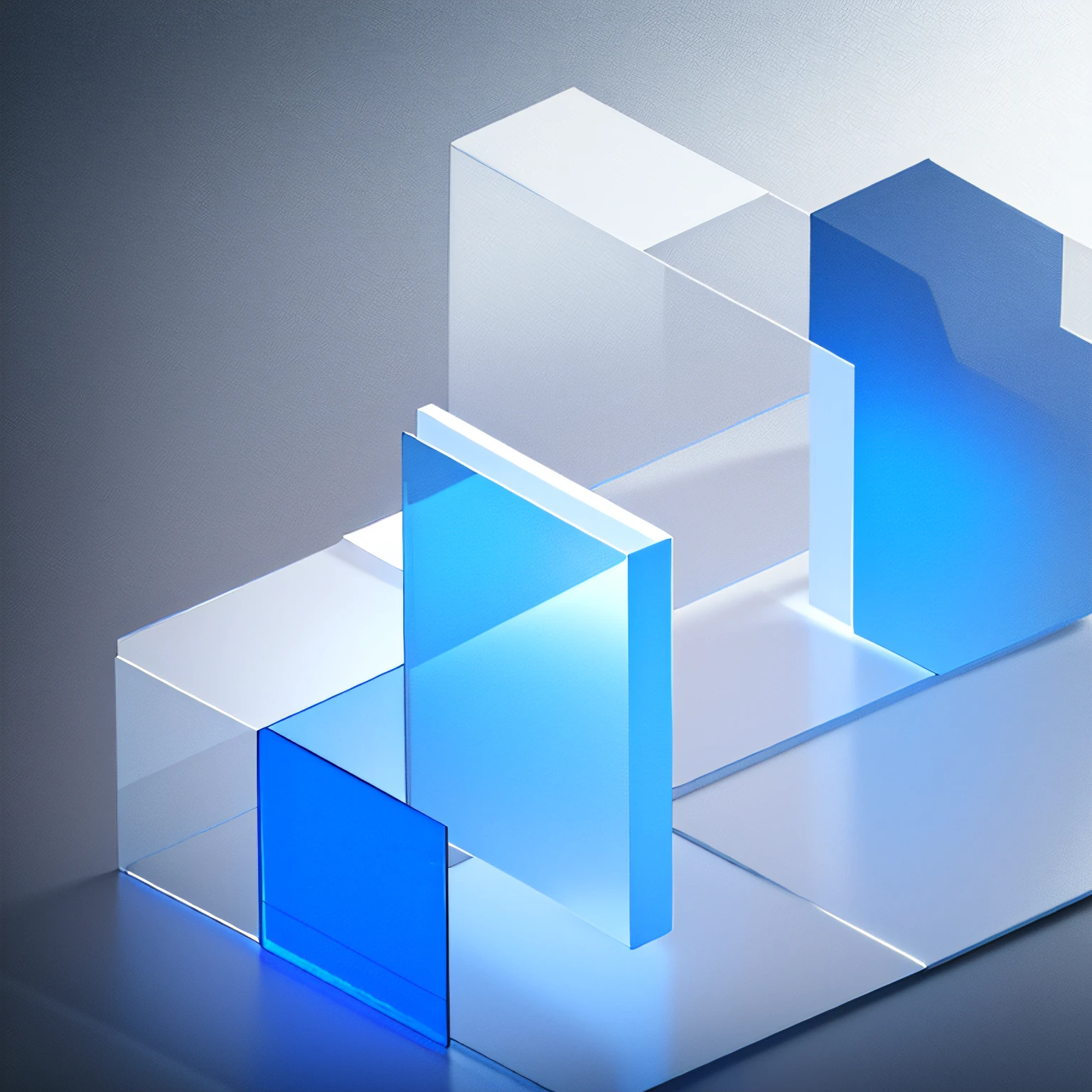 Best Quality, Rich Detail, 4K, Blender, Octane Rendering, C4D, Clear Glass Texture, DDicon, Blue, |Orange, Frosted Glass, Transparent Technical, Industrial Design, White Background, Lighting, Sunlight, Flat, Minimalism, Skeuomorphism, Axisymmetry, Gifts, Packs