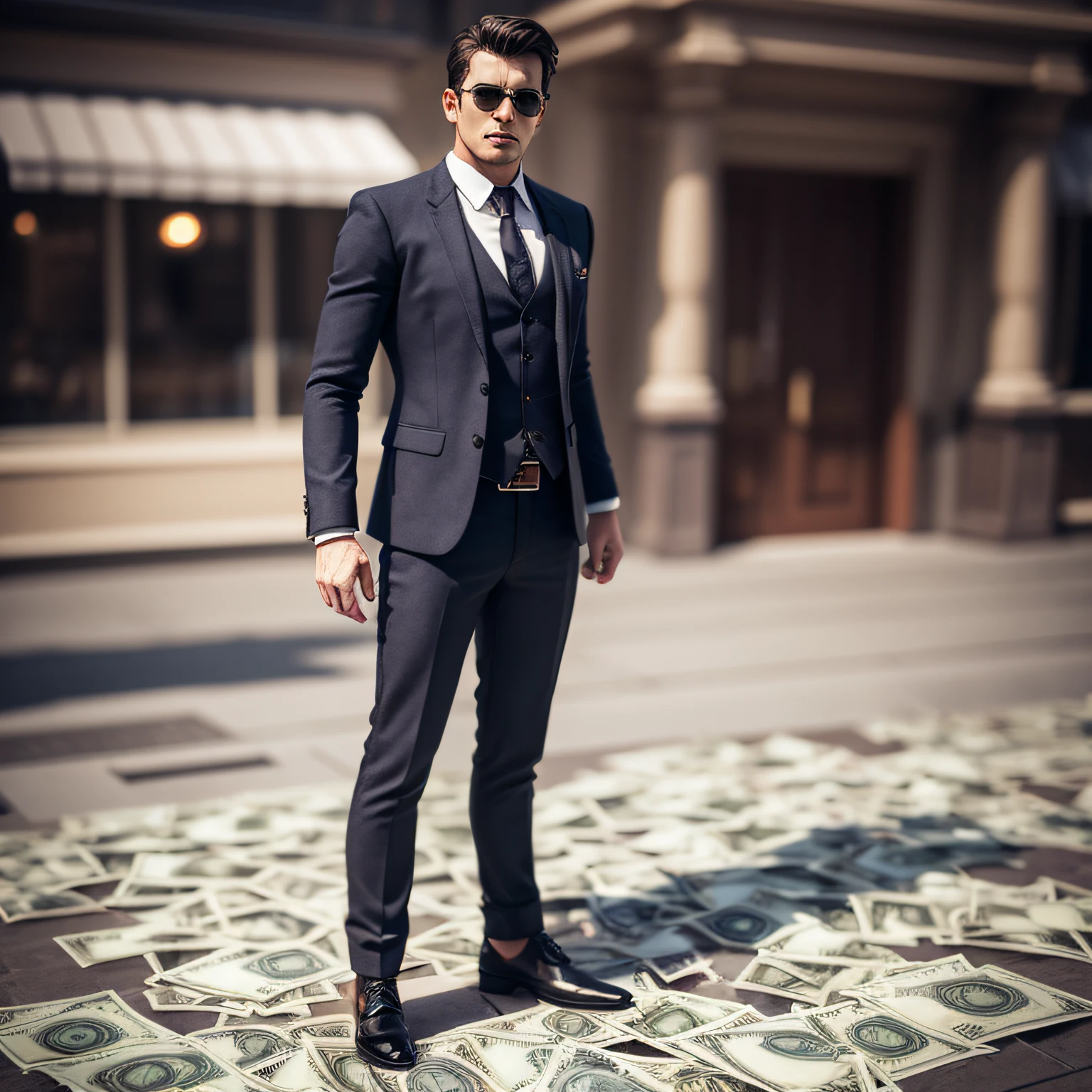 Man 3D Style NFT,Full Body,Background Money --auto
