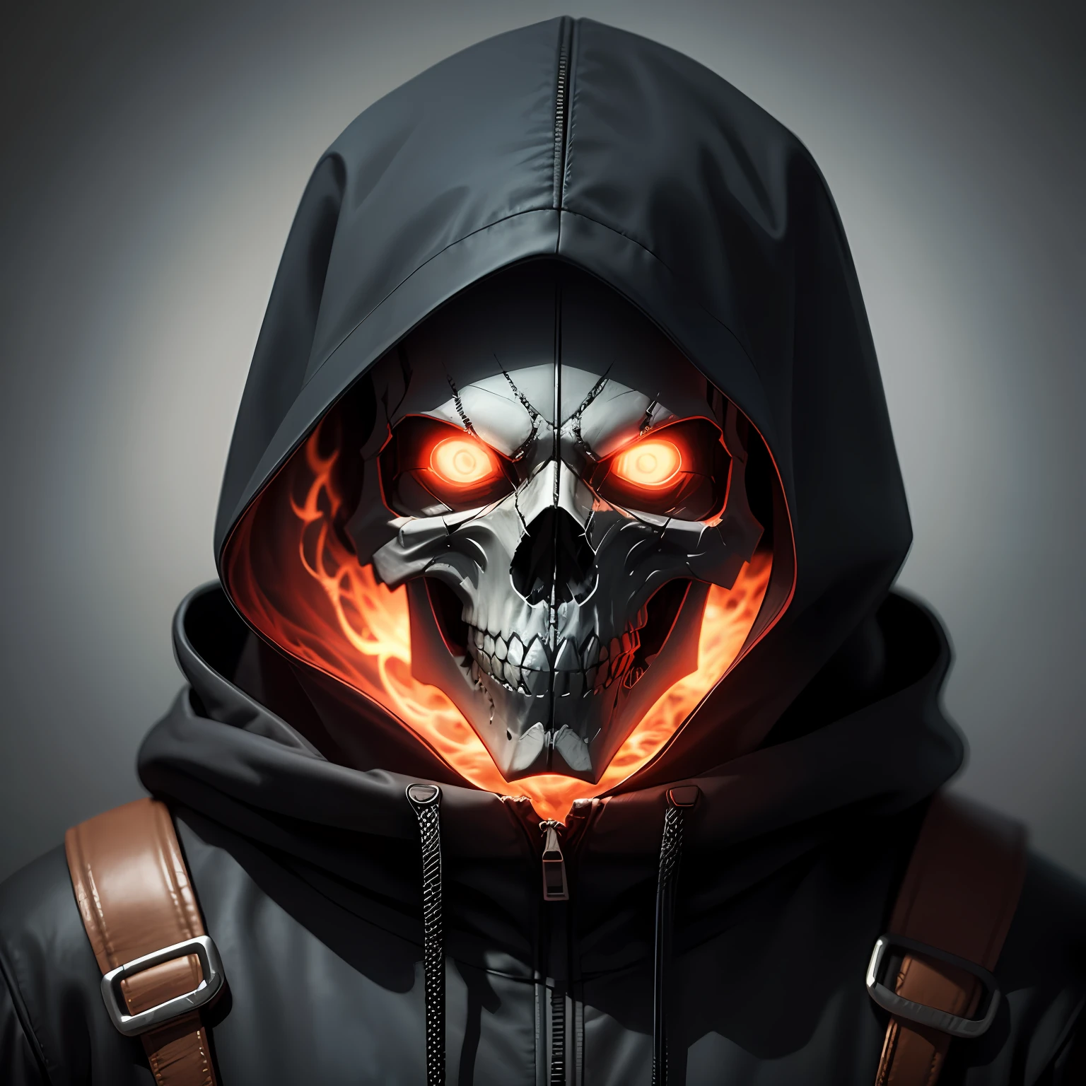 hooded skull mask counter strike black background --auto