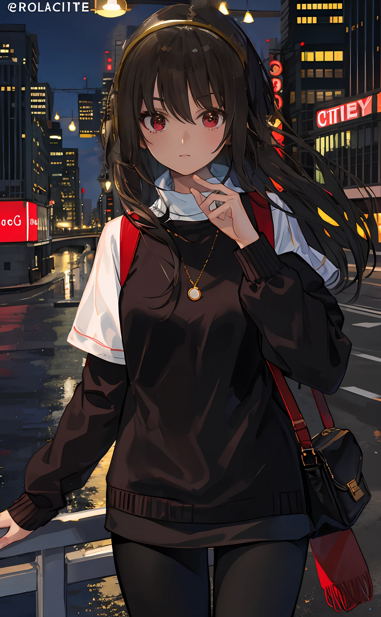 Long black hair