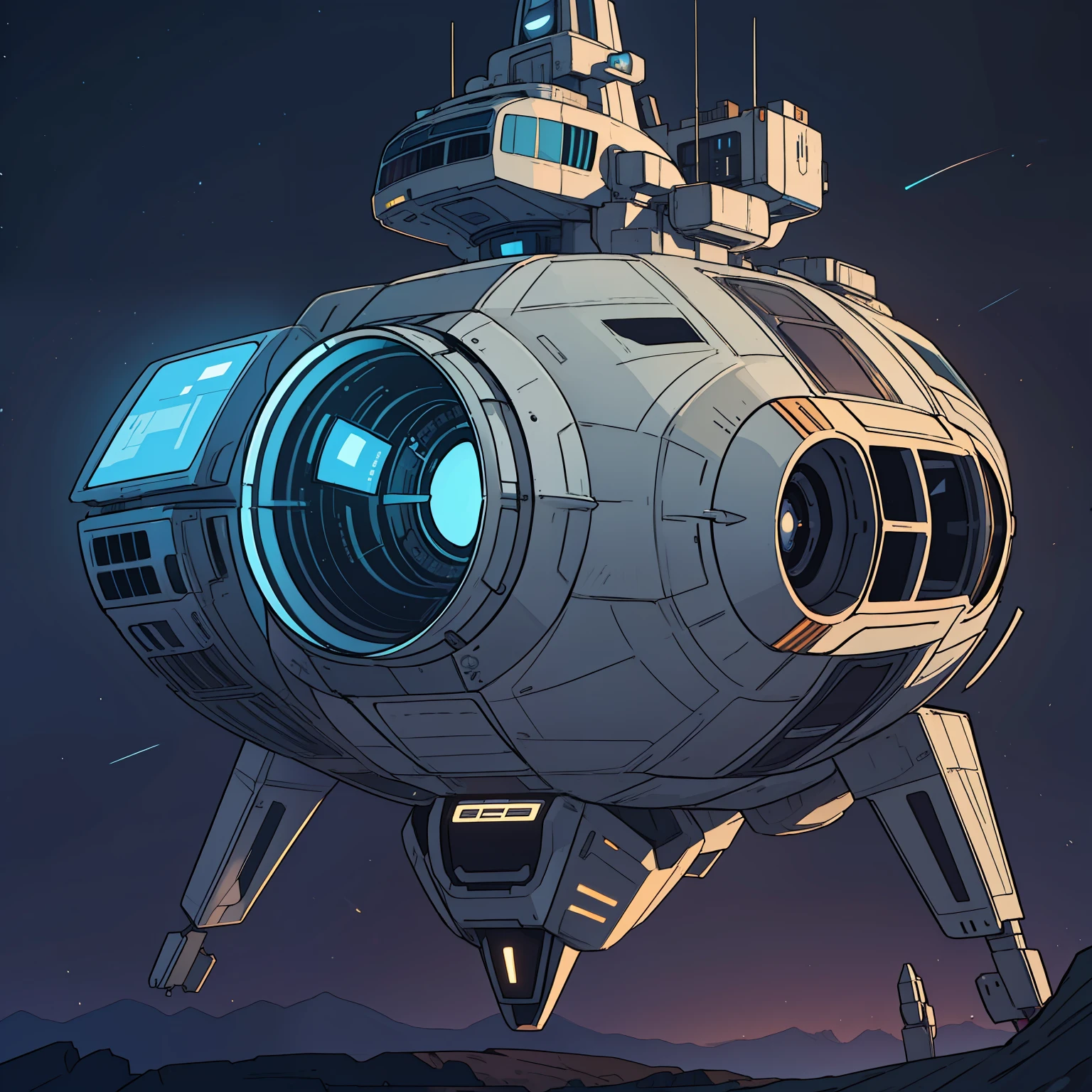 (masterpiece:1.3), (best quality), One inside futuristic spaceship