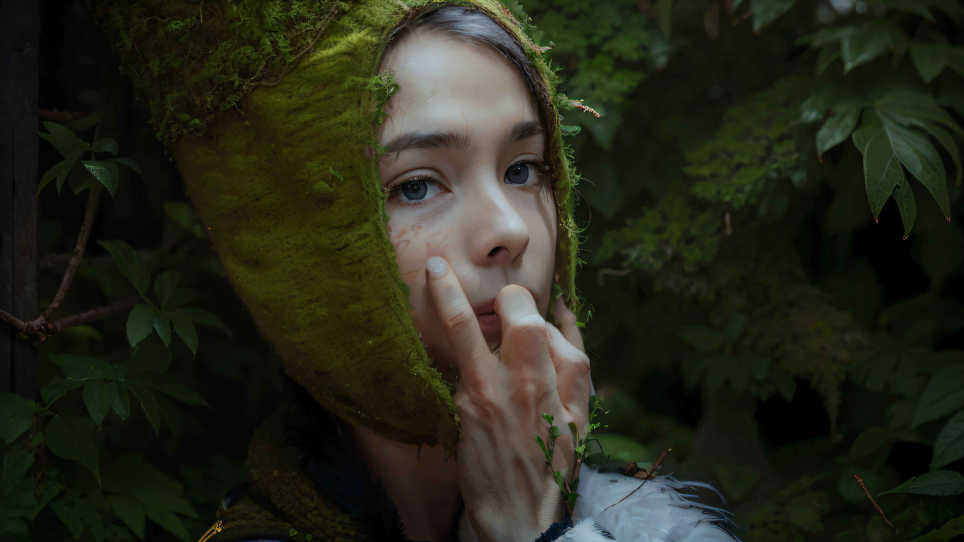 forest green moss balaclava