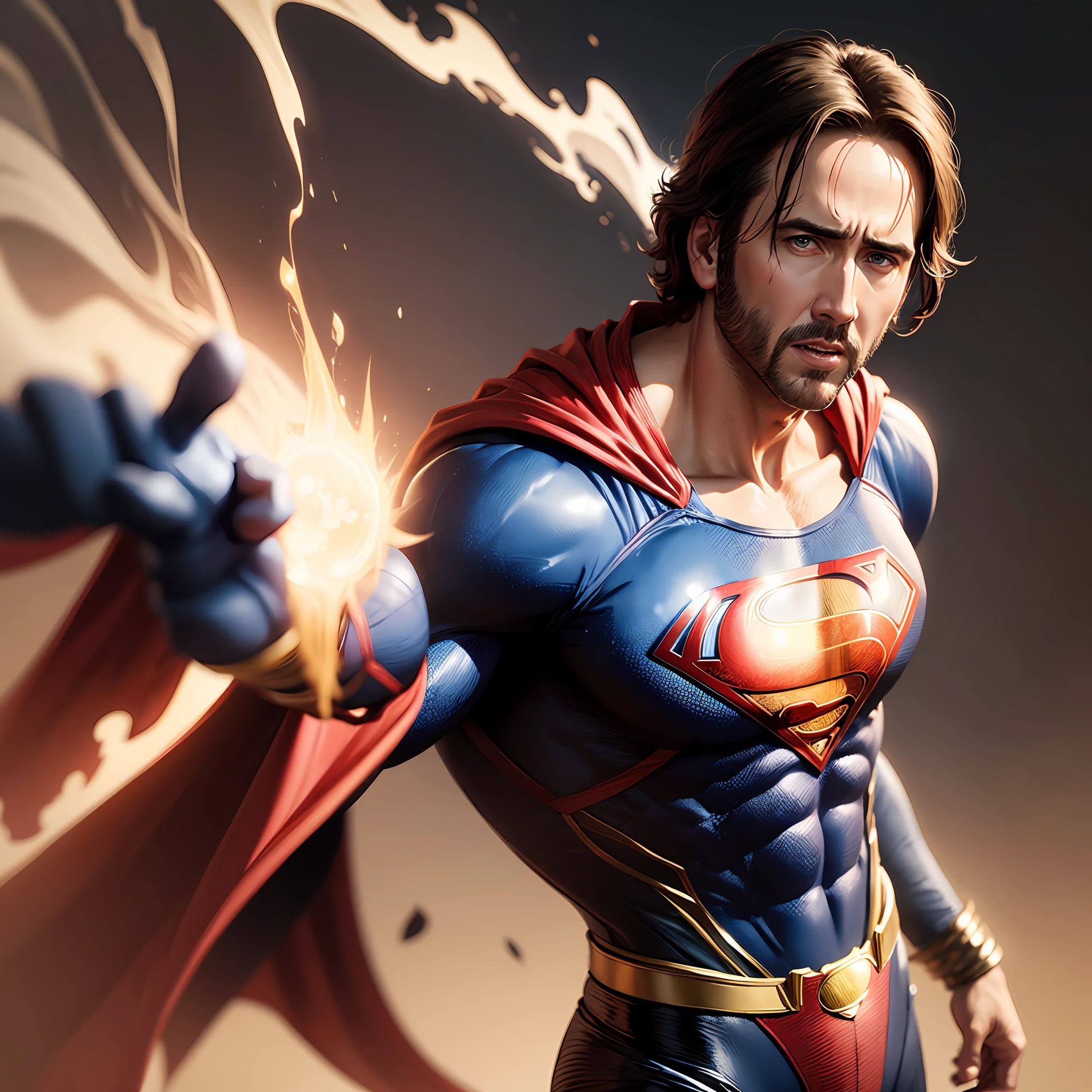 Nicolas cage with superman outfit --auto