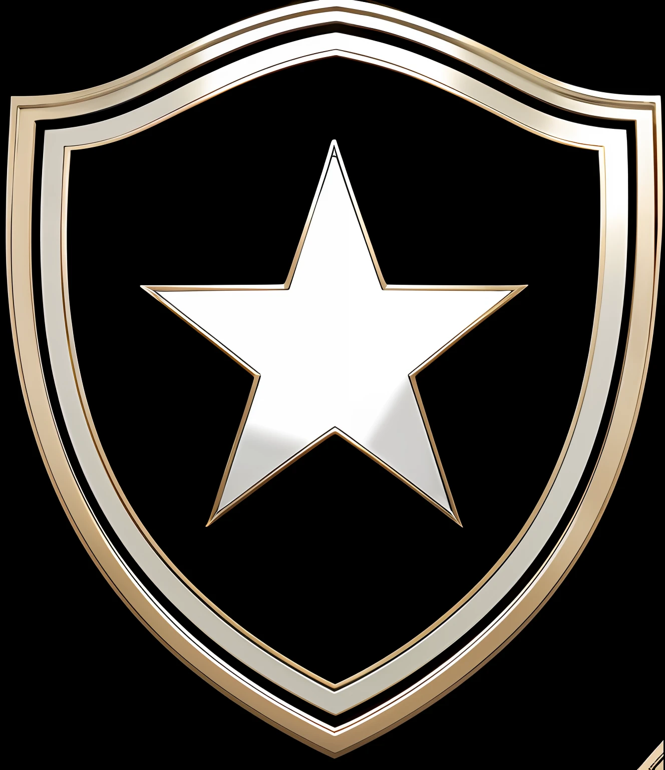 a white star on a black shield icon, shield emblem, sheild, shield, shield design, black and white logo, military insignia, metallic shield, shoulder patch design, logo without text, icon black and white, symbol, holding a pentagram shield, military police, fantasy shield, sergeant, imperial symbol, uniform background, star inside, rating: general, insignia