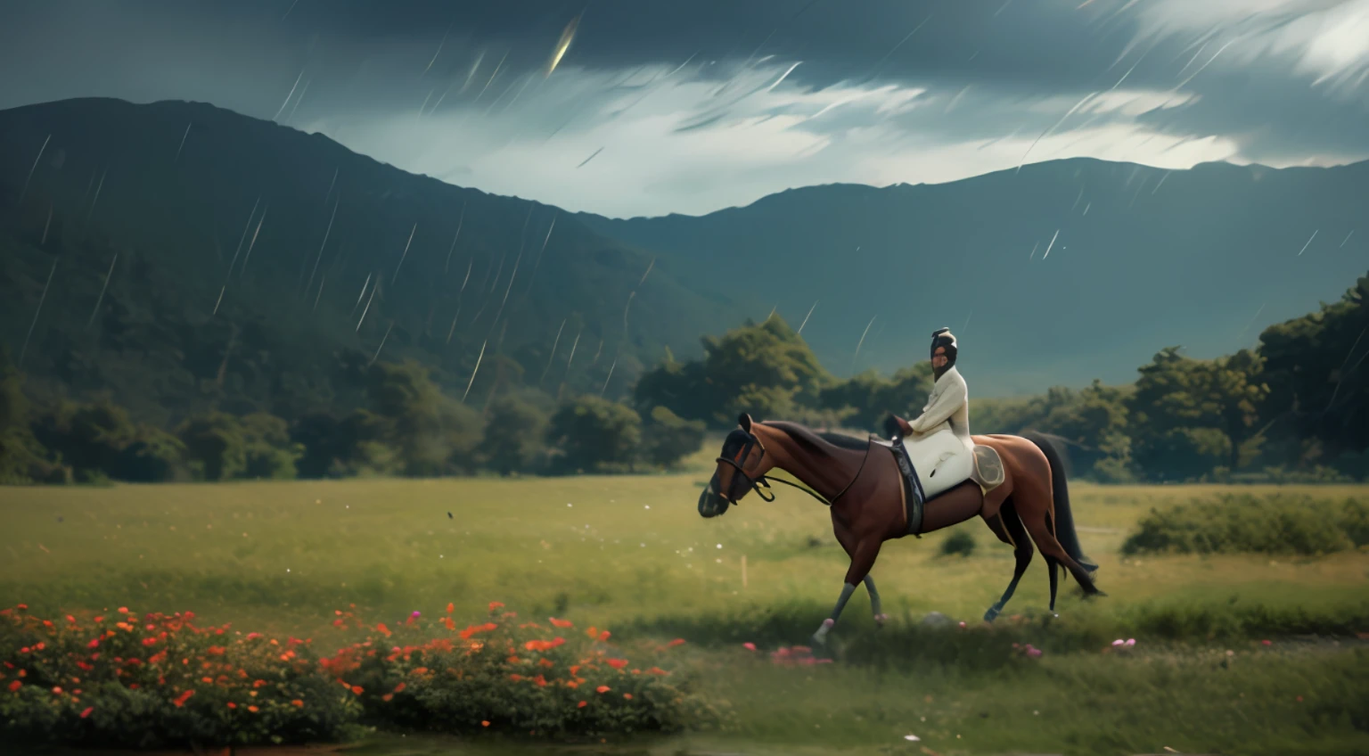The officers and soldiers of the Tang Dynasty Hanfu rode horses, their expressions were very serious, looking into the distance, the horses were galloping, and the anxious character: Tang Hanfu male officers and soldiers