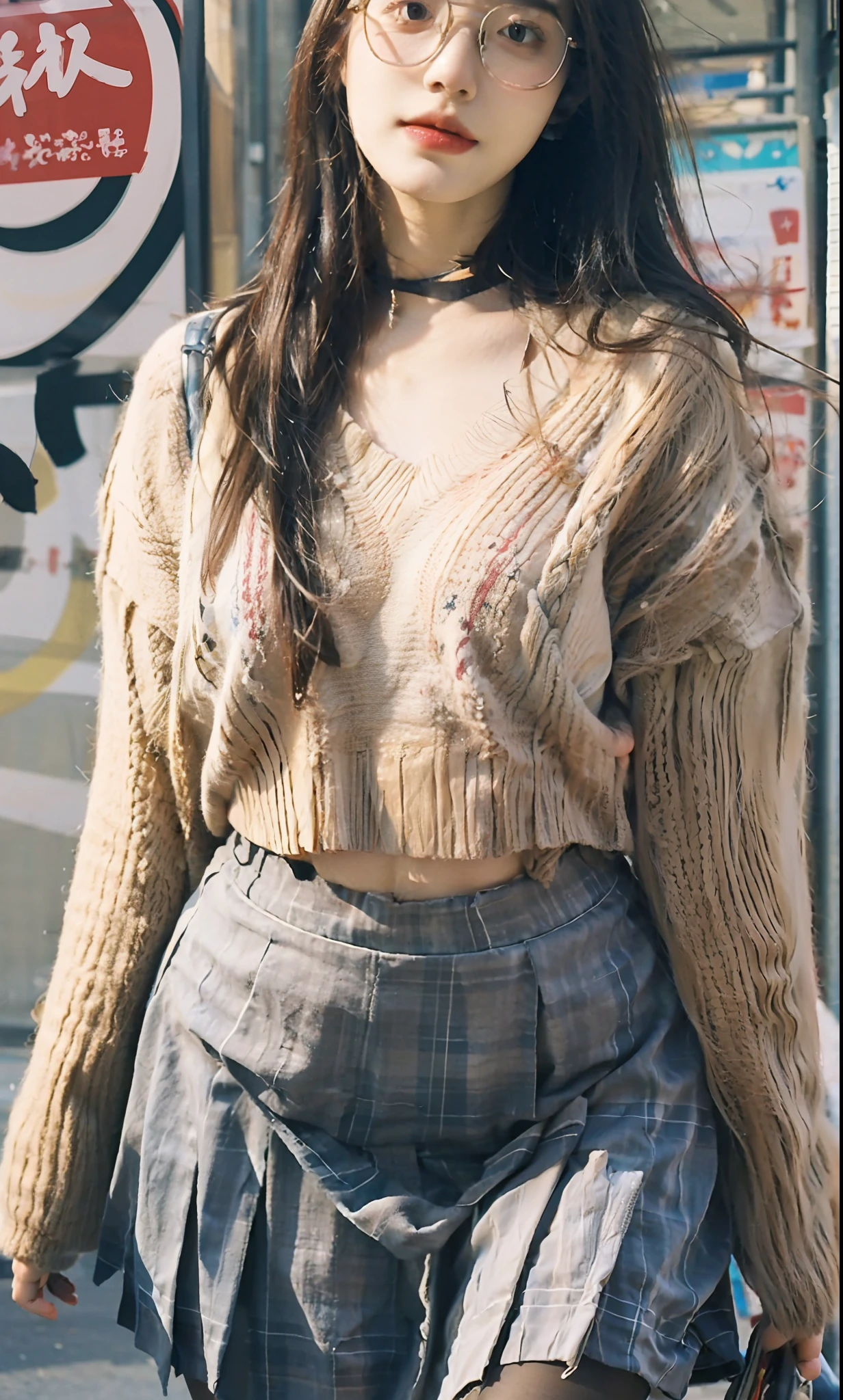 ulzzang-6500-v1.1, (raw photo:1.2), (photorealistic:1.4), beautiful detailed girl, very detailed eyes and face, beautiful detailed eyes, ridiculous, incredibly ridiculous, huge file size, super detailed, high resolution, very detailed, best quality, masterpiece, ((fashion clothing with diverse colors)), illustration, very detailed, CG, unified, 8k wallpaper, amazing, fine detail, masterpiece ,best quality, very detailed CG uniform 8k wallpaper, light on face, movie lighting, 1girl, 16 years old, long white hair, side splits, (big breasts), (no panties)), (glasses), ((dynamic pose))), ((sexy pose))), (camel toe), (half), (pantyhose)), ((black hip skirt))