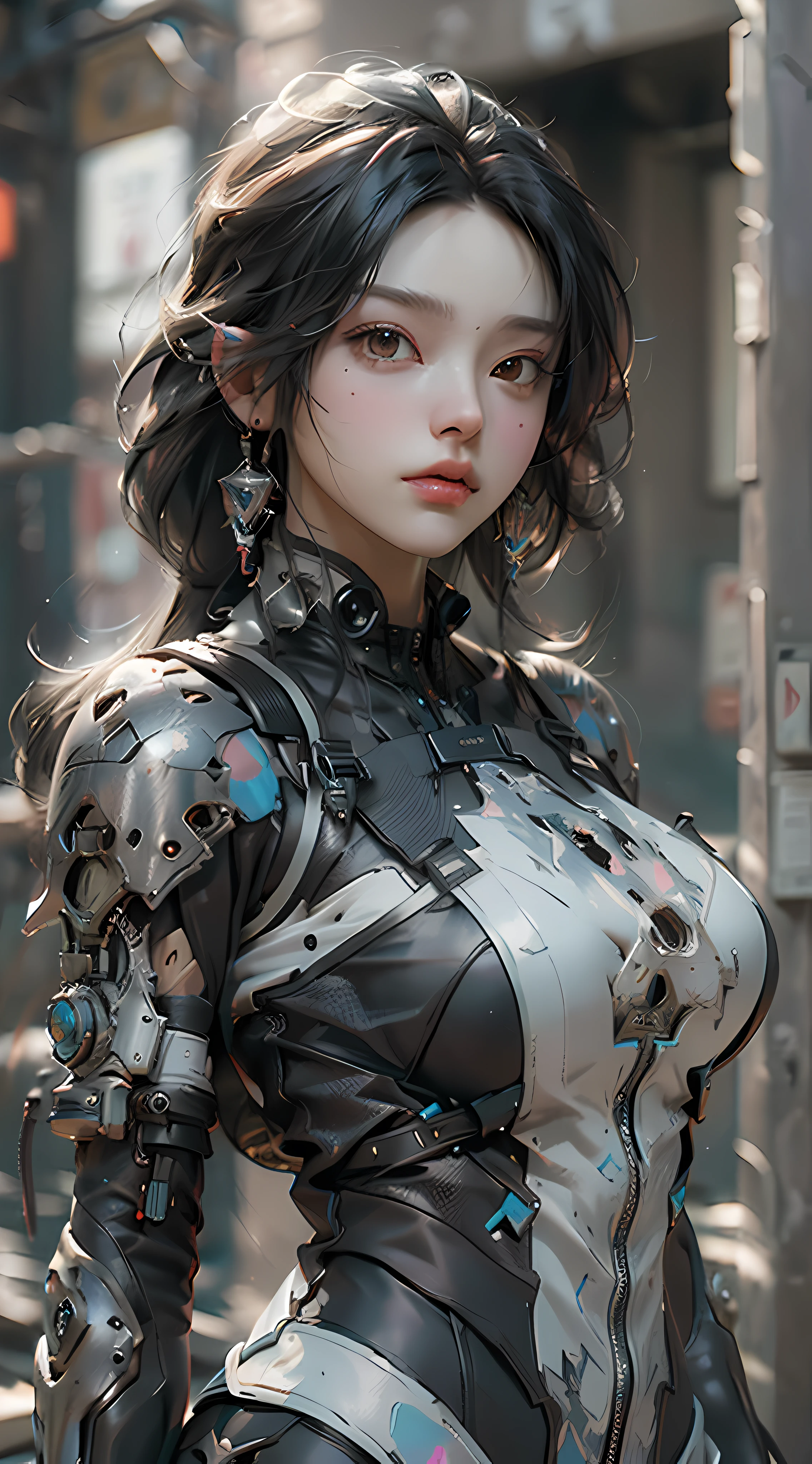 ((Best quality)), ((masterpiece)), (detailed:1.4), 3D, an image of a beautiful cyberpunk female,HDR (High Dynamic Range),Ray Tracing,NVIDIA RTX,Super-Resolution,Unreal 5,Subsurface scattering,PBR Texturing,Post-processing,Anisotropic Filtering,Depth-of-field,Maximum clarity and sharpness,Multi-layered textures,Albedo and Specular maps,Surface shading,Accurate simulation of light-material interaction,Perfect proportions,Octane Render,Two-tone lighting,Wide aperture,Low ISO,White balance,Rule of thirds,8K RAW,