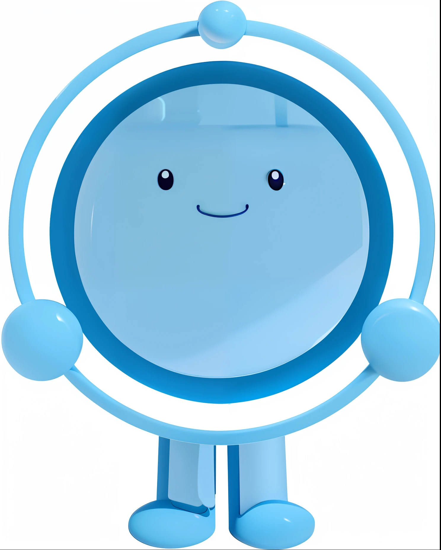 Cute cute little blue figure waving and smiling greeting me, glass helmet effect, space cartoon, Toy Story, Unreal Engine, cozy interior lighting, art station, detailed digital painting, film, character design by Mark Redden and Pixar and Hayao Miyazaki, Unreal 5, daz, surrealism, octane rendering, 3DMDT1, full body, 3D rendering, multiple views