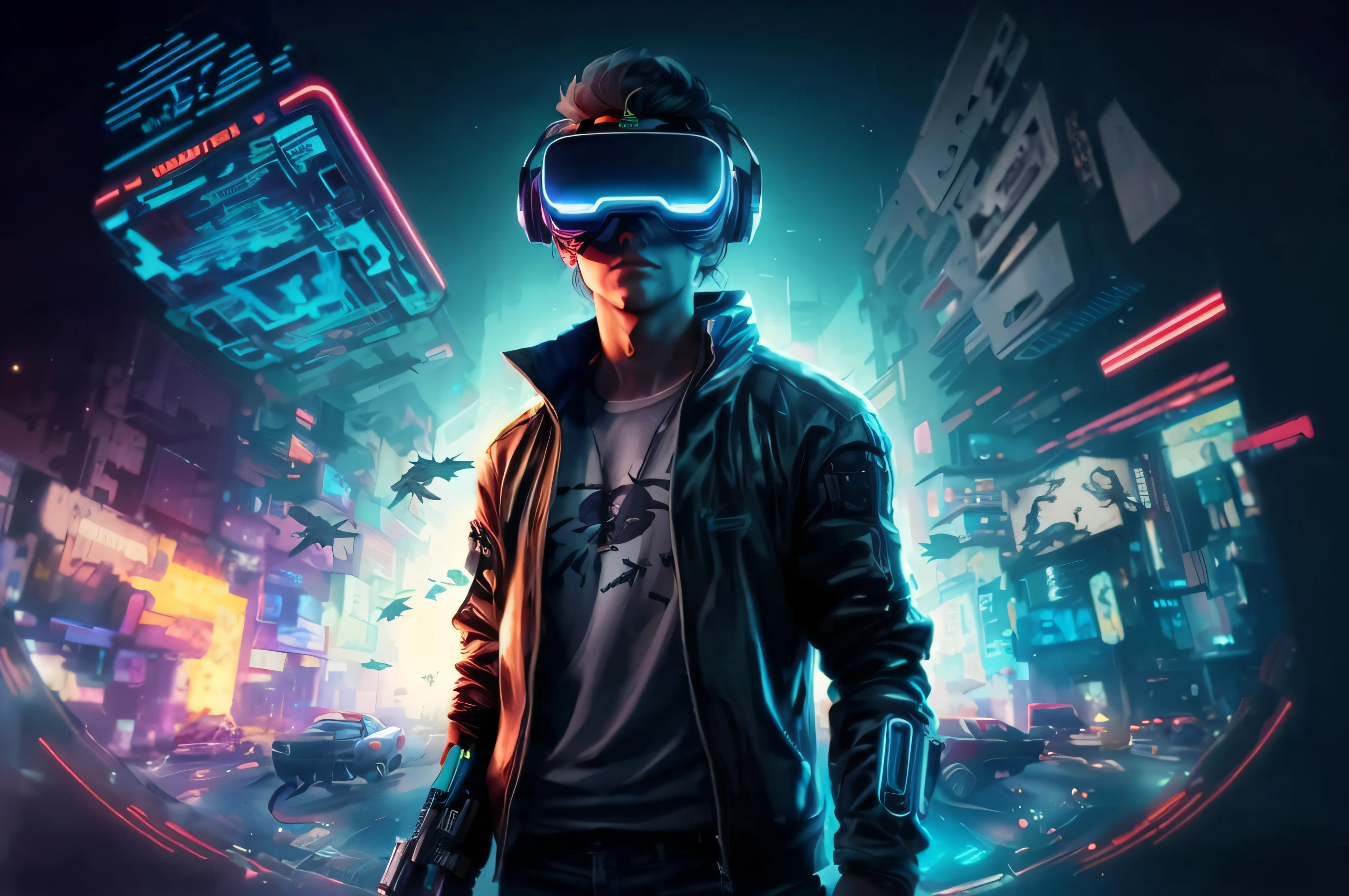 . Cosmic Eye, Awesome Visual Effects, Cosmic Horror, Hemp Leaf Plant, Mushrooms, Psychedelic Trip, Art, Art, Cosmic Art LSDU PosterA man in black jacket and glasses stands in front of a futuristic city, virtual reality game, cyberpunk environment, cyberpunk vibes, deeper in the metaverse come on, has cyberpunk style, cyberpunk theme, in cyber punk 2077, Cyberpunk Futuristic, Cyberpunk Future, Synthwave, Wearing Cyberpunk Streetwear, Cyberpunk Futuristic, Cyberpunk Tech, Retro Cyberpunk, Synthwave Style