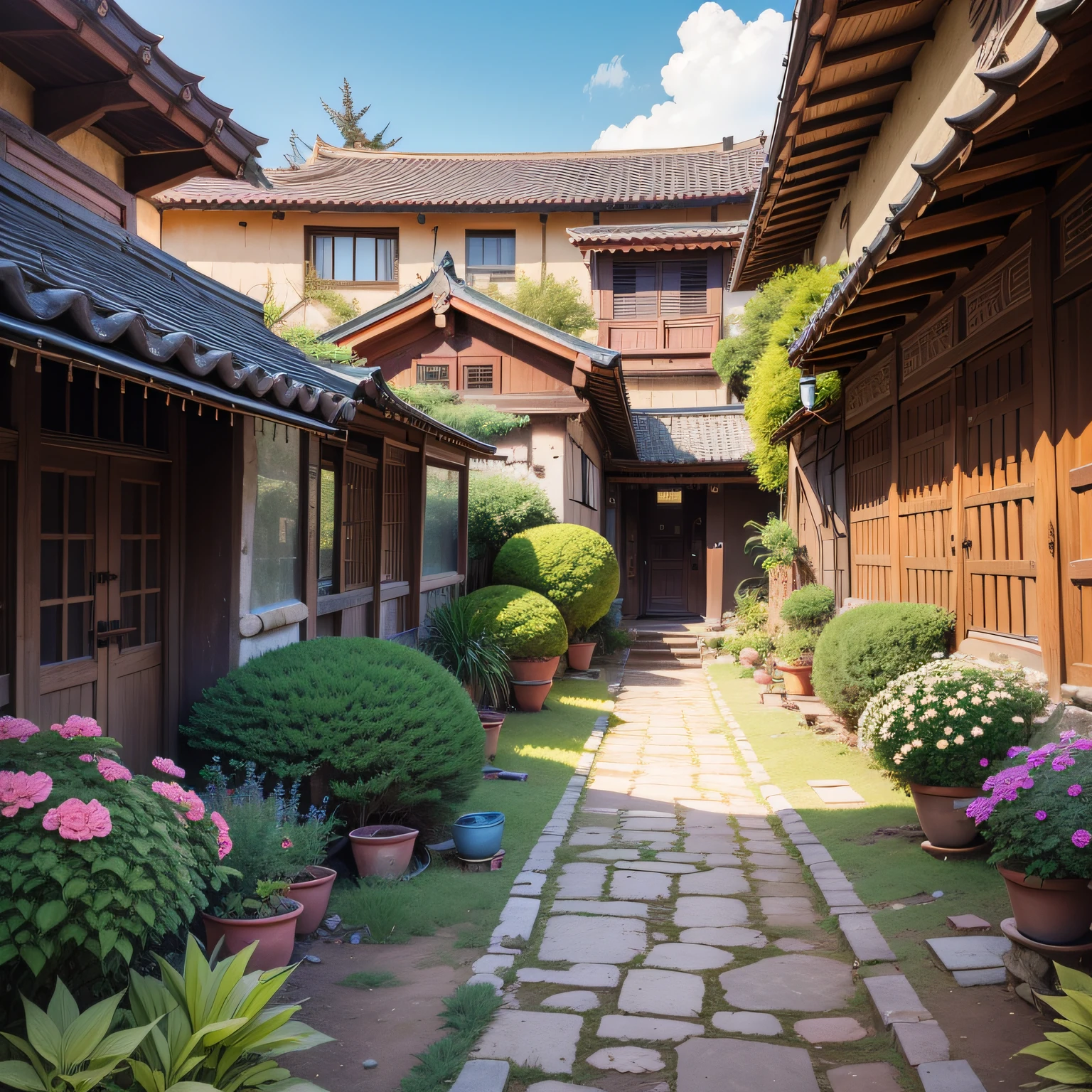 Yunnan's ancient villages and homestays are a unique landscape, with a strong national culture and traditional architectural style. Here, you can see plenty of greenery and traditional stone and arch bridges, as if you are in an ancient and mysterious world.
Walking into these ancient villages and homestays, you will find that they all have a traditional courtyard architectural style, surrounded by greenery and flowers. In the courtyard, you can see some old stone bridges and arch bridges, which are the passages that connect the various rooms and are a unique sight here.
Inside, you can feel the rich national cultural atmosphere, listen to the locals tell ancient legends and stories, and taste the local food and tea. The homestays here are also very distinctive, each with a unique decoration style and design concept, making people feel different cultural atmospheres and lifestyles.
In short, Yunnan's ancient villages and homestays are a place full of life and vitality, they are not only a beautiful landscape, but also a cultural experience that makes people linger. Best quality, lots of detail, deep shadows, super high resolution, no characters, toning, cold light.