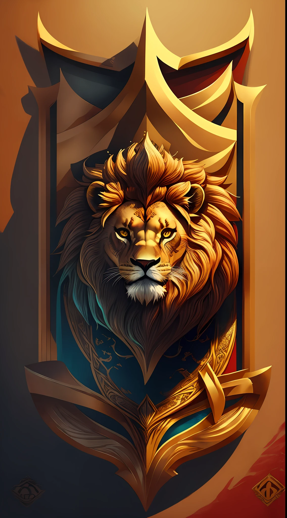 "Imagine a logo in the form of an emblem that incorporates iconic elements such as a lion's head or a weapon profile. Draw the name "wop" inside the emblem in an elegant way. Use strong, contrasting colors to highlight the logo and be memorable." ultra detailed, rendered, best photo, intricate details, Adobe Photoshop, 32k, minimalist art.