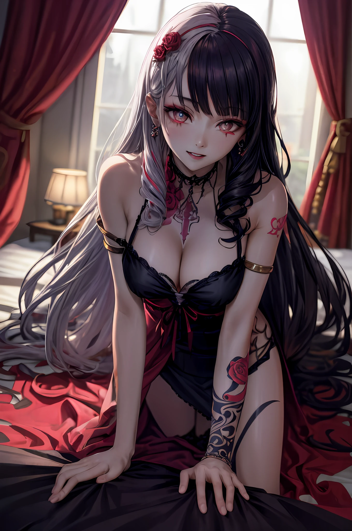Redraw on red cloth