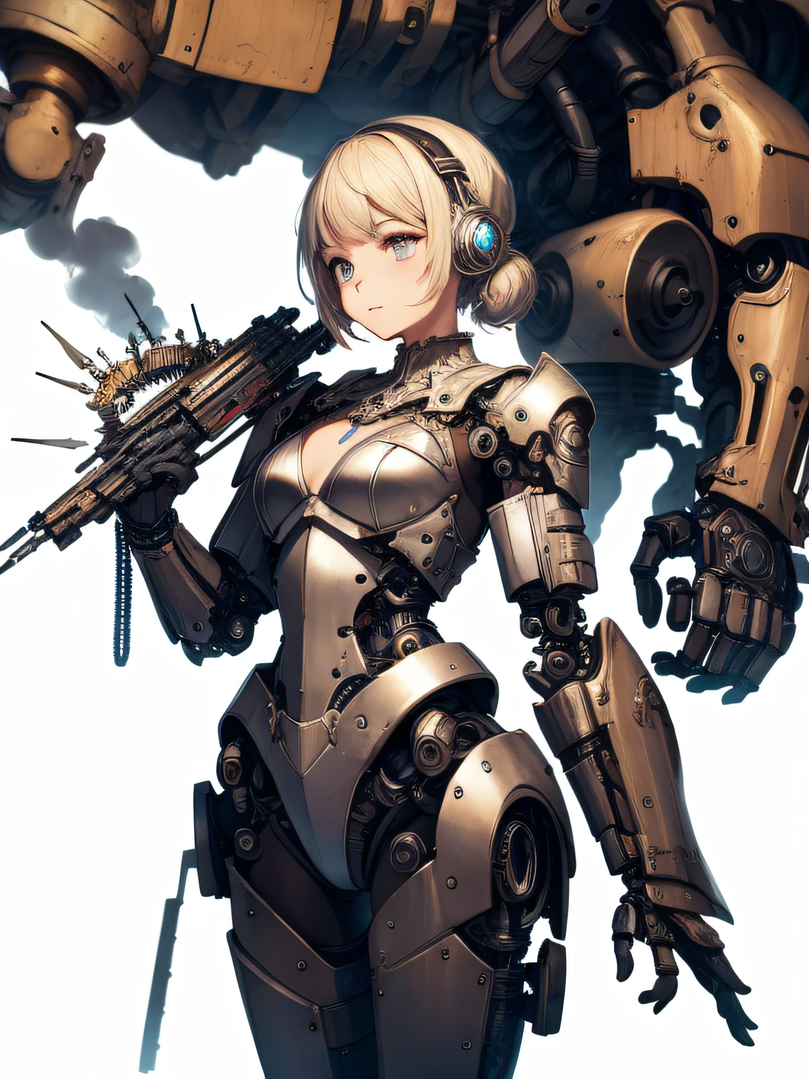 (absurdres, highres, ultra detailed, (1girl:1.3),
BREAK
, Warforged, mechanical body, integrated weapons, durable armor, clockwork enhancements, steam-powered strength
BREAK
, naive art, childlike style, playful imagery, simple forms, vibrant colors, emotive expression, untrained aesthetic
BREAK
, music box art, intricate mechanisms, melodic creations, nostalgic charm, delicate craftsmanship, artistic engineering:1.2)