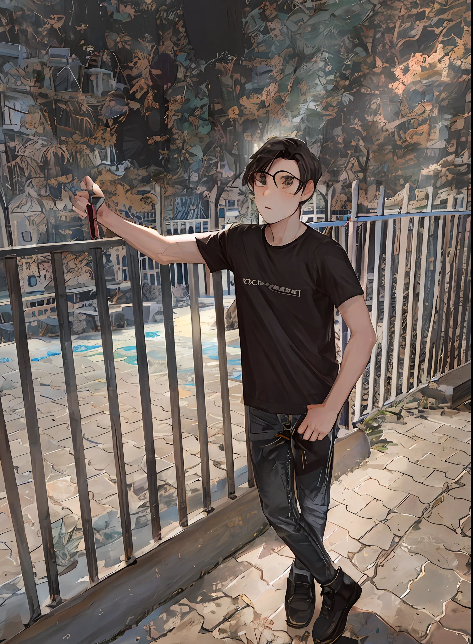 Change background and handsome boy
