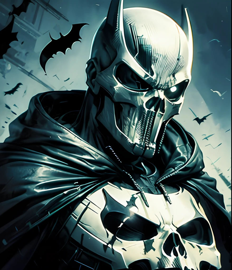 Batman with the punisher skull --auto --s2