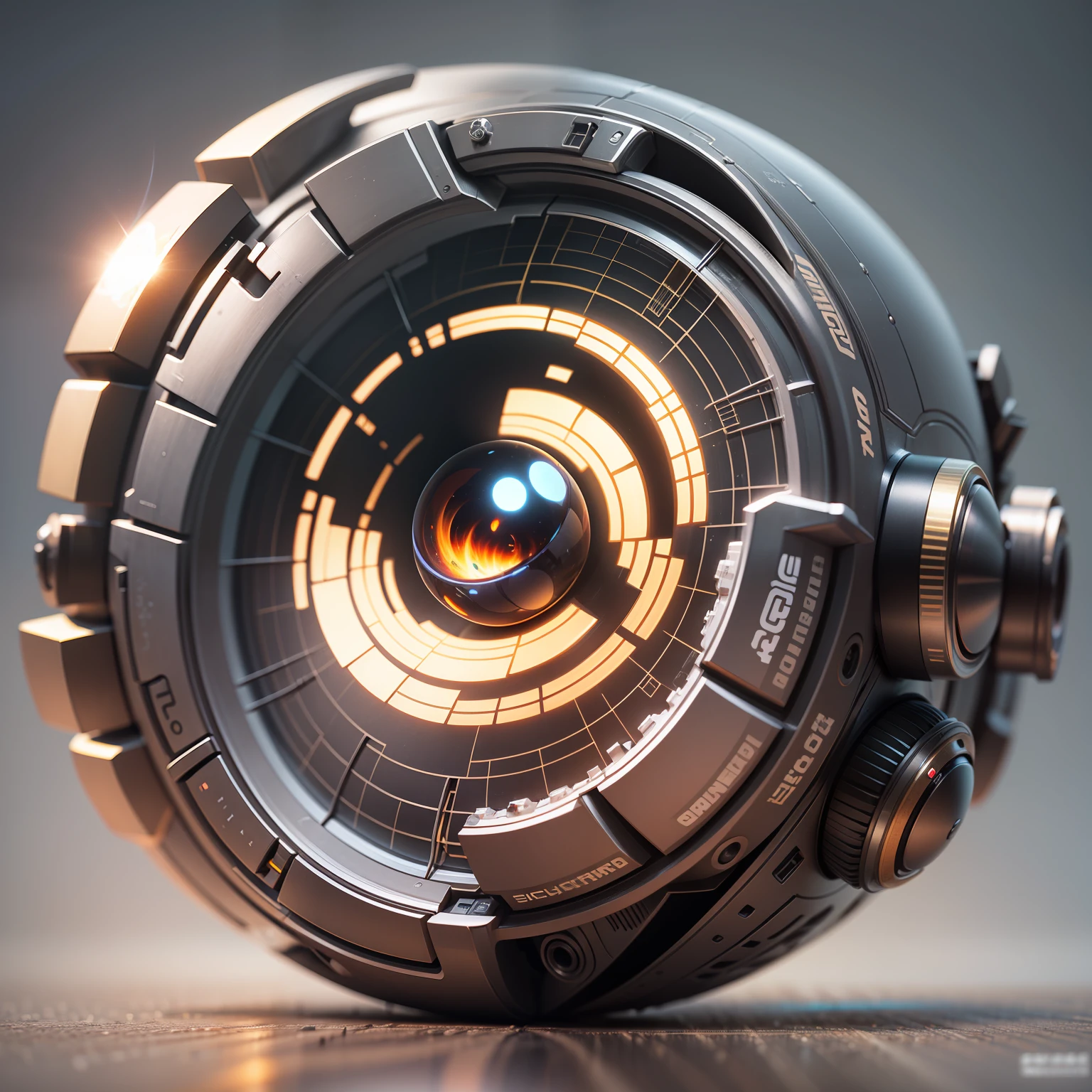 spherical cyber art in the style of cpu gadgets, digital rendering, cinematic lighting, ray tracing reflection 4k