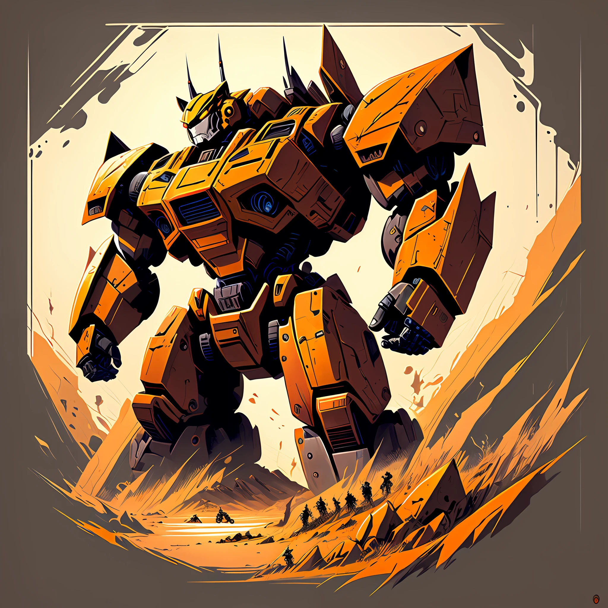 Tiger, mecha, transformers, CG quality, movie propaganda art --auto