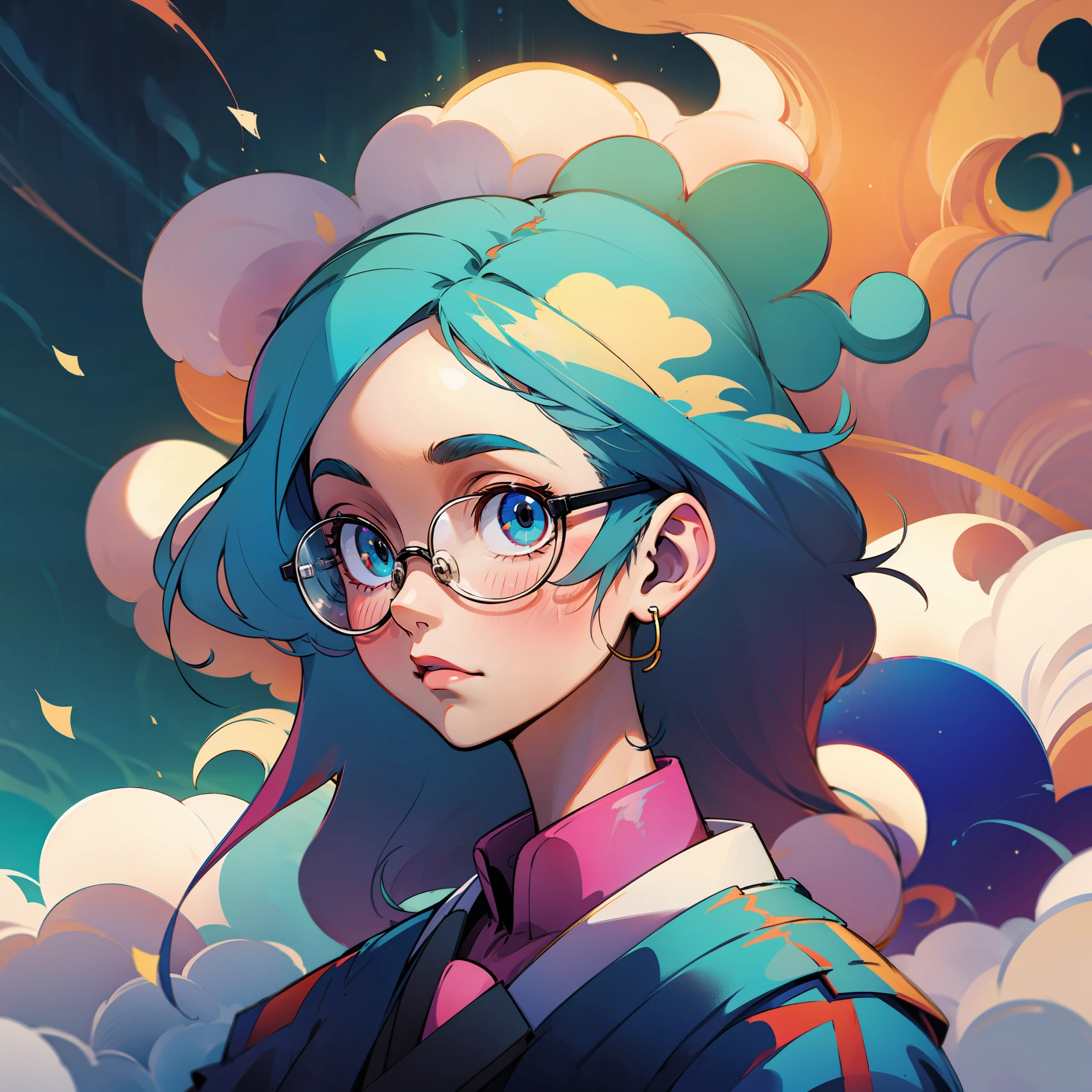 Cloud wearing glasses
