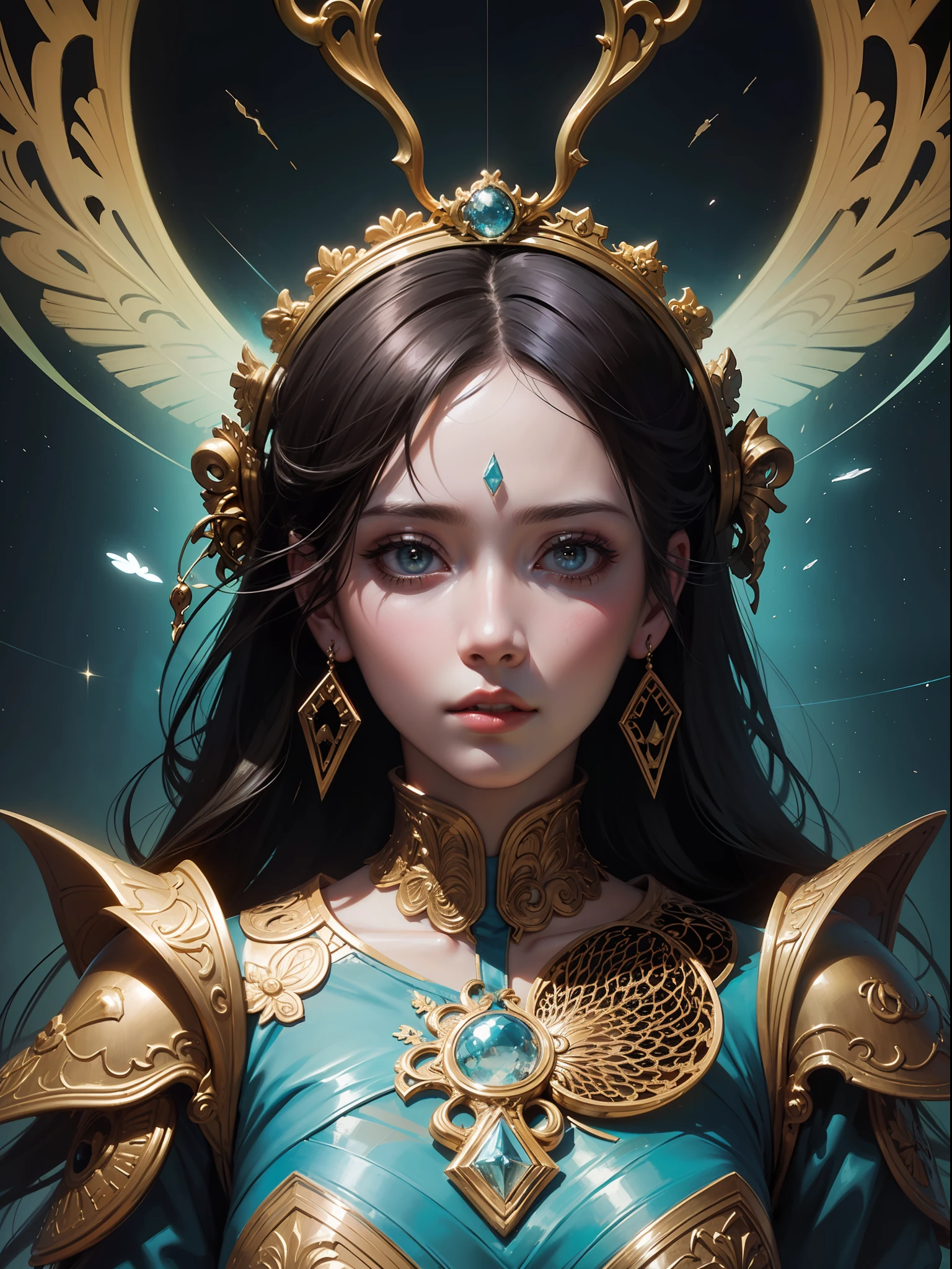 ((Best Quality, 8k, Masterpiece: 1.3)) Beautiful Woman: 1.3, Beautiful Face, Crawling Saturated Colors, Psychedelic Images, LSD, Mandala, Fractals, Clothing, Tattoos, Painted Body, Body Tilted Forward, Similar to Alex Gray's Art, Lots of Color Saturation, Swirls, Surreal, Planet Earth, Galaxies, Lots of Lighting, Shadows and Contrast, Role Play, Realistic Eyes, Green Iris, 3D Depth, Realistic Skin Texture, Detailed Sharp Scales, Colorful, fantasy art, artgerm ruan jia and greg rutkowski surrealist wet lacquer gold butterfly filigree art, broken glass