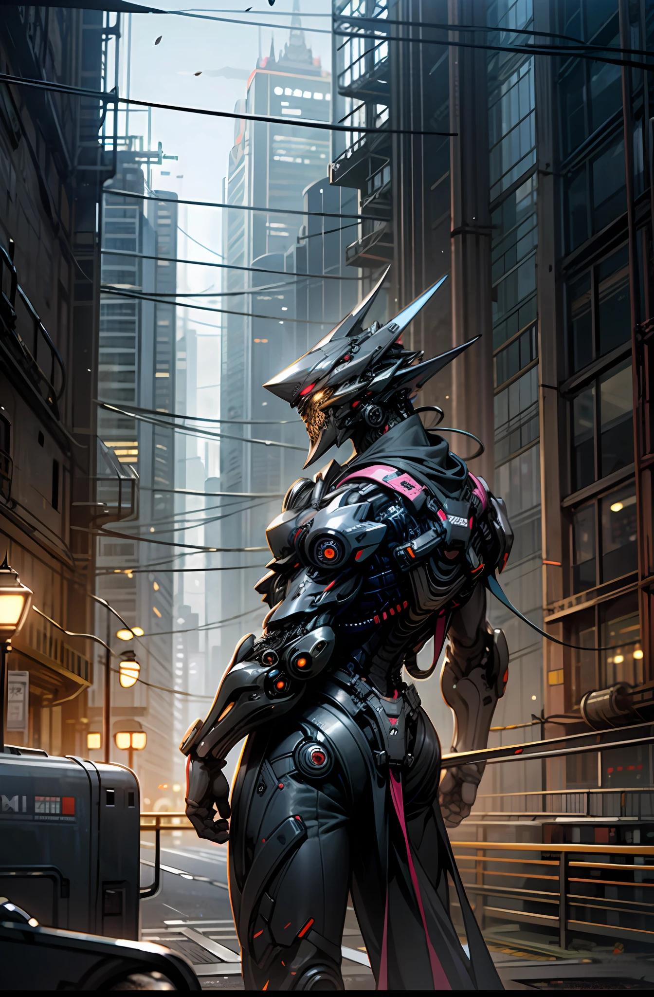 Dark_Fantasy,cyberpunk,blue 1.1,man ,city background,bright eyes,HD ,