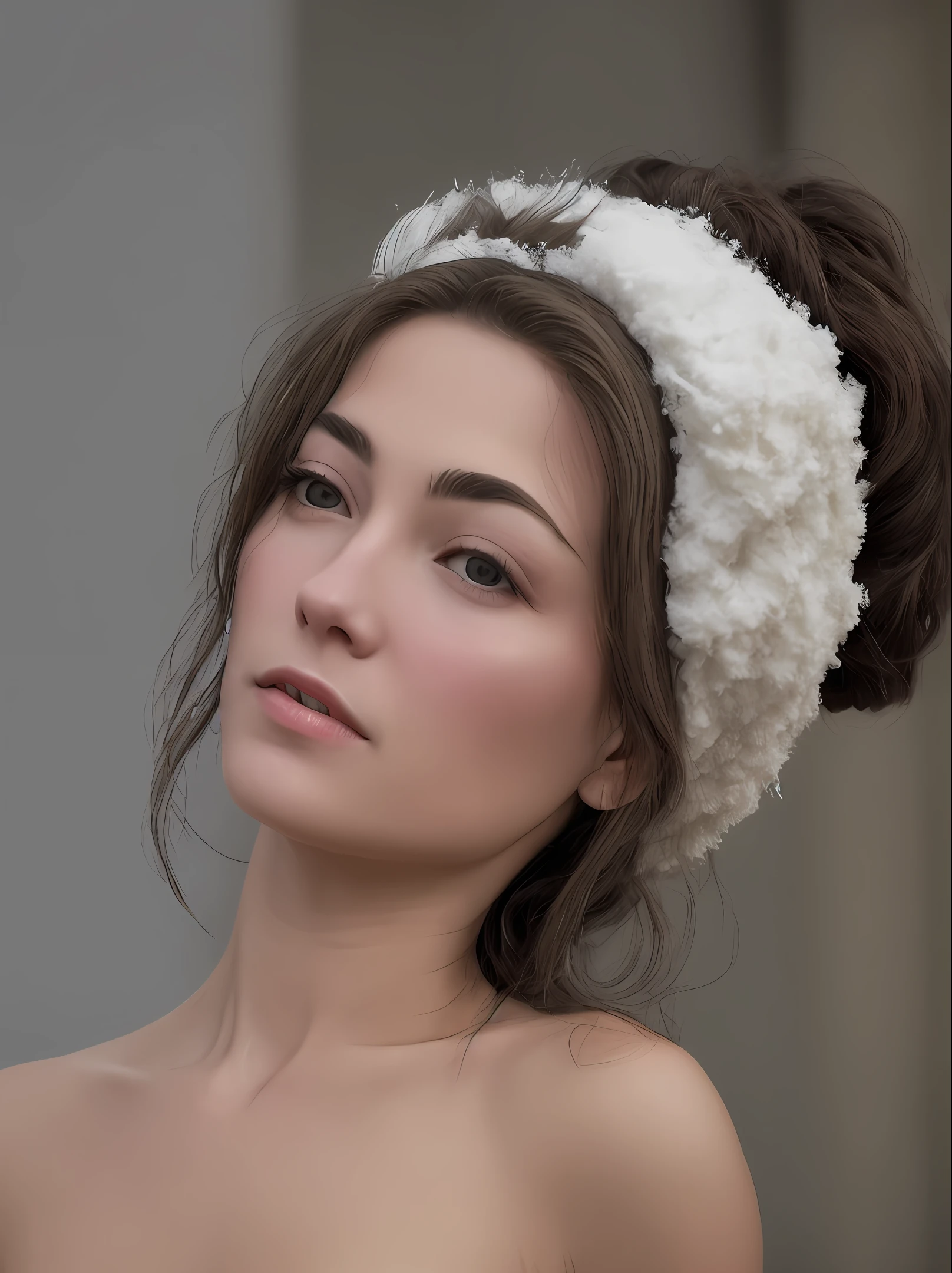 The muscles are like mutton fat and snow, and the willow eyebrows are soft and delicate. The face was flushed by five feet, and I couldn't make it up, Lori