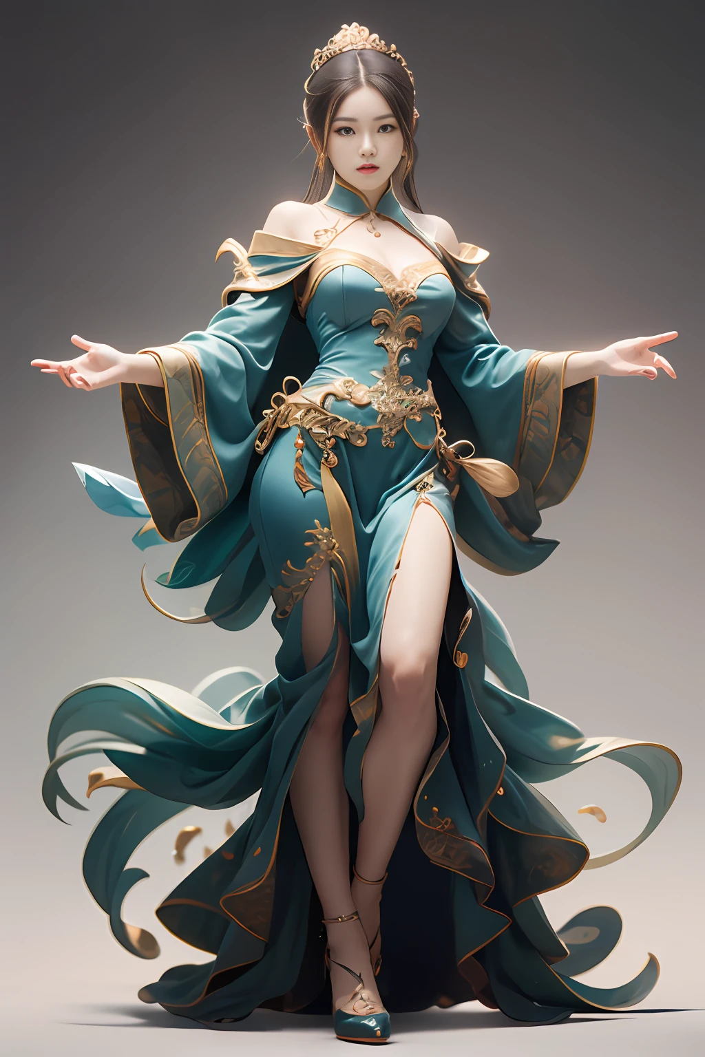 Masterpiece, (best quality: 1.3), 1 girl, super detail, full body, ling_long,