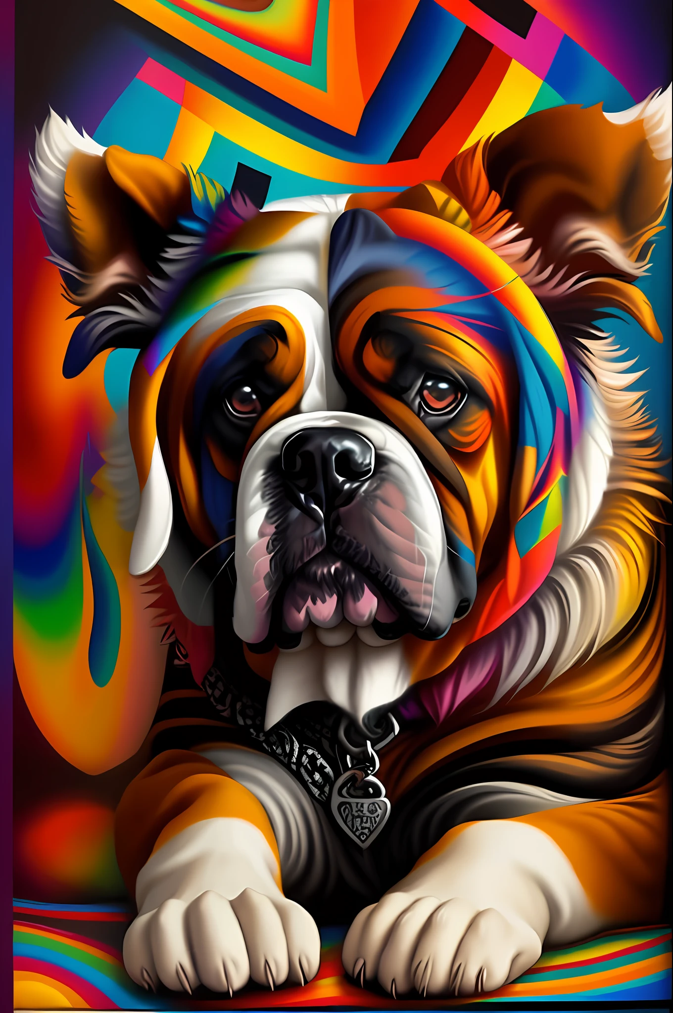 (Dog St. Bernard))) (ears down)), Eduardo Kobra padding ,multidimensional geometric PORTRAIT wall, art, chibi,
yang08k, beautiful, colorful,
masterpieces, top quality, best quality, official art, beautiful and aesthetic,