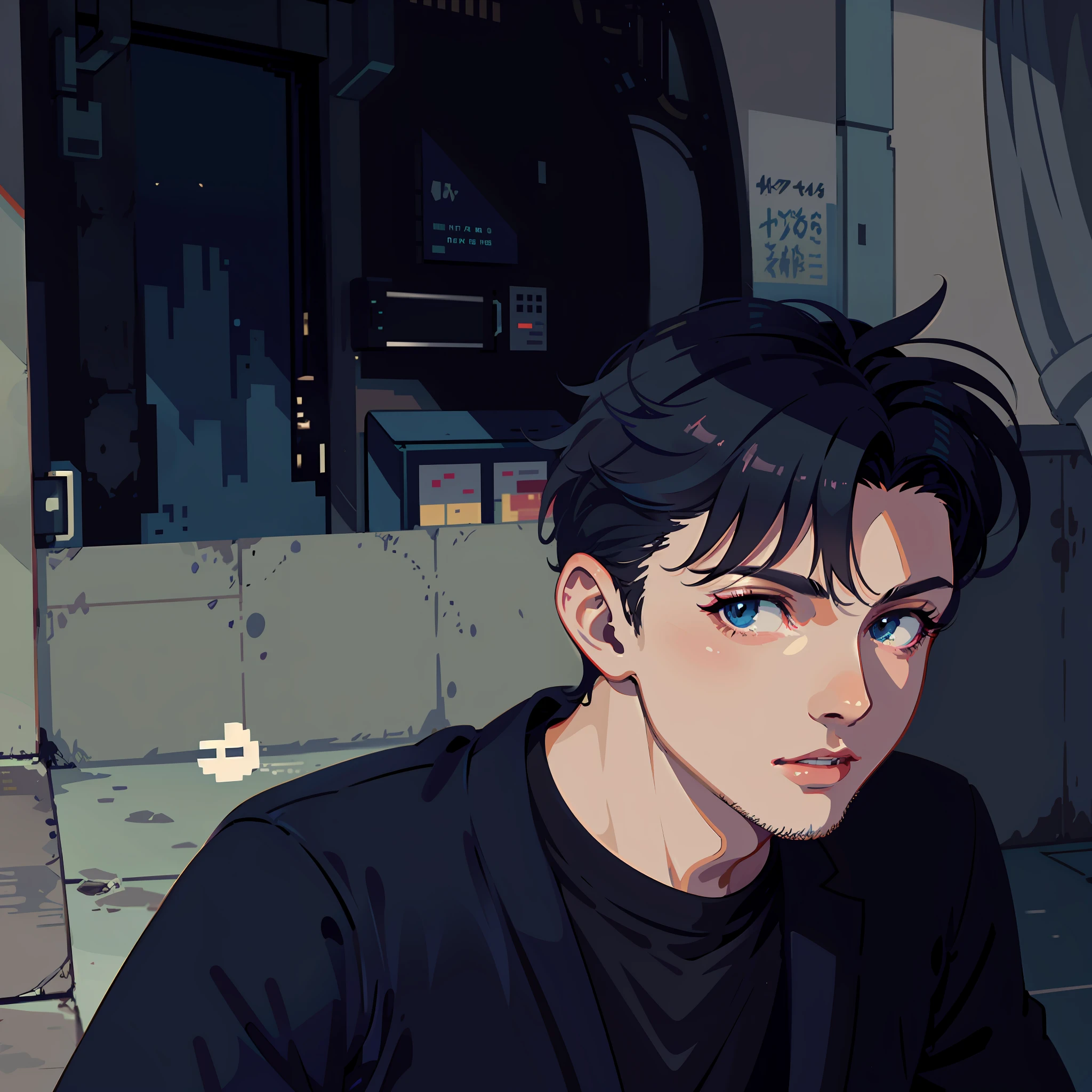 (Masterpiece, Top Quality, Best Quality), Pixel, Pixel Art, 1girl, Full Body, Handsome Boy