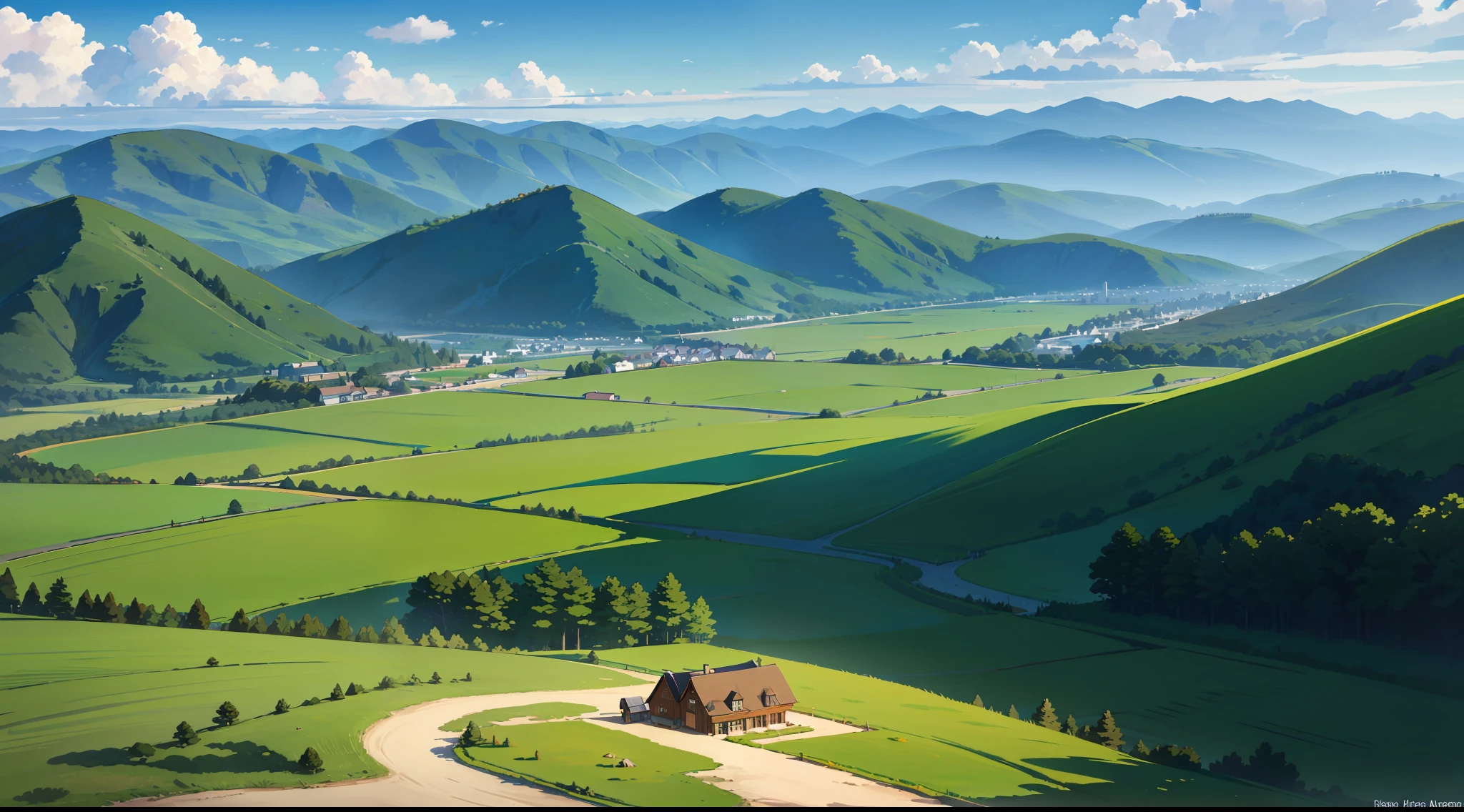 Vast sky, large pasture,def create_scenario (anime model) description=input(" Vast sky, large pasture, and mountains and hills village :") location=input("a village: "