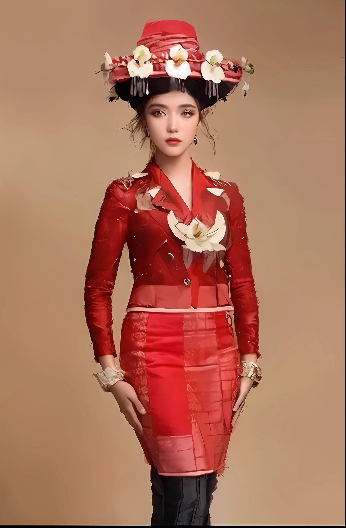 best quality, masterpiece, 1girl, Beautiful face, (photo realistic:1.3), rim lighting, (high detailed skin:1.2), 8k uhd, dslr, high quality, high resolution, 4k, 8k, Bokeh, absurdres, best ratio four finger and one thumb, (realistic:1.3), cute 1girl, wearing black formal blazer, medium breasts, short skirt,