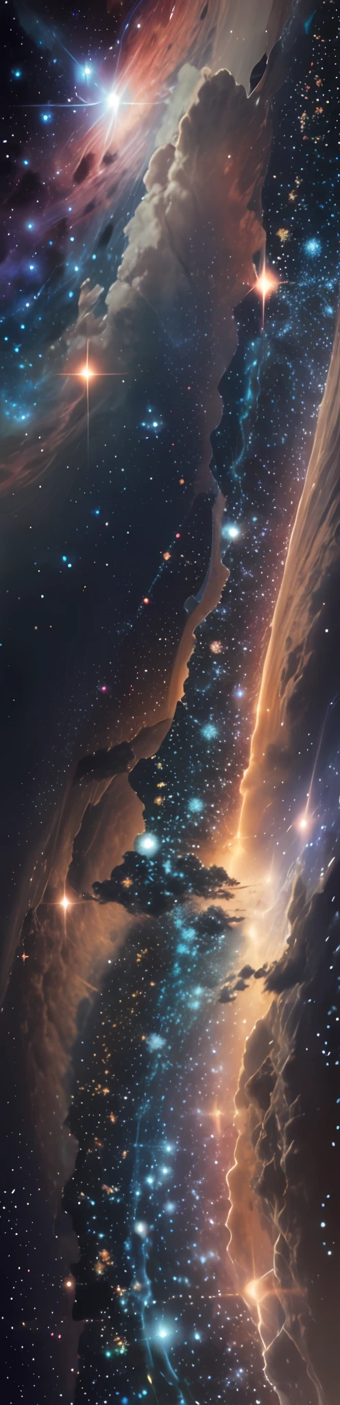 Deep sky starry sky background image that fades into black
