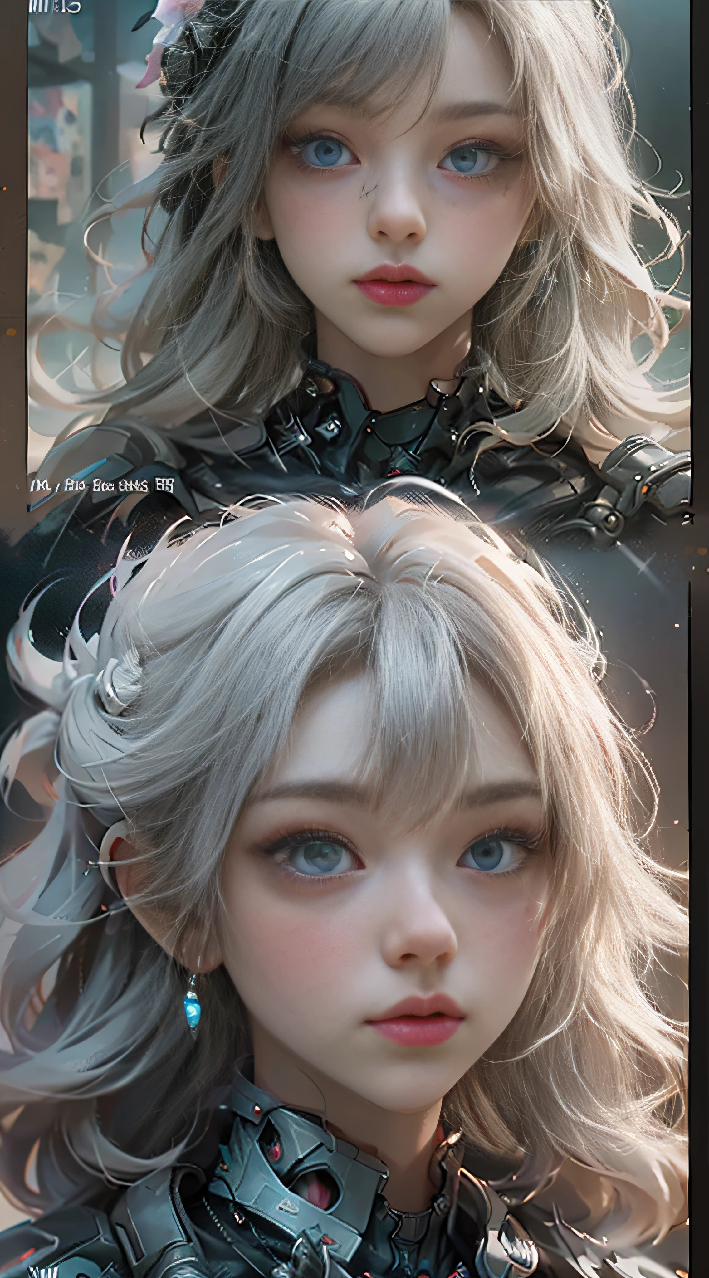 ((best best quality)), ((MasterPiece)), (Detail:1.4), 3D, A beautiful cyberpunk female image,HDR(high dynamic range),RayTrace,nvidia rtx,The ultra-Resolution,Unreal 5,Subsurface scattering、pbr texturing、postprocessing、Anisotropic Filtering、depth offield、Maximum Clarity and Clarity、Many-Layer Textures、Albedo and Specular map、Surface coloring、Mitsu-Accurate simulation of material interactions、Perfect Scale、octanerendering、Two-colored light、large aperture、low ISO、white balance、Rule of Thirds、8K RAW、beautiful bright pupils,flowing robe,Fine pupils,Detailed face and eyes,Long Lashes,Blushlush,voluminous hair,Tender red lips