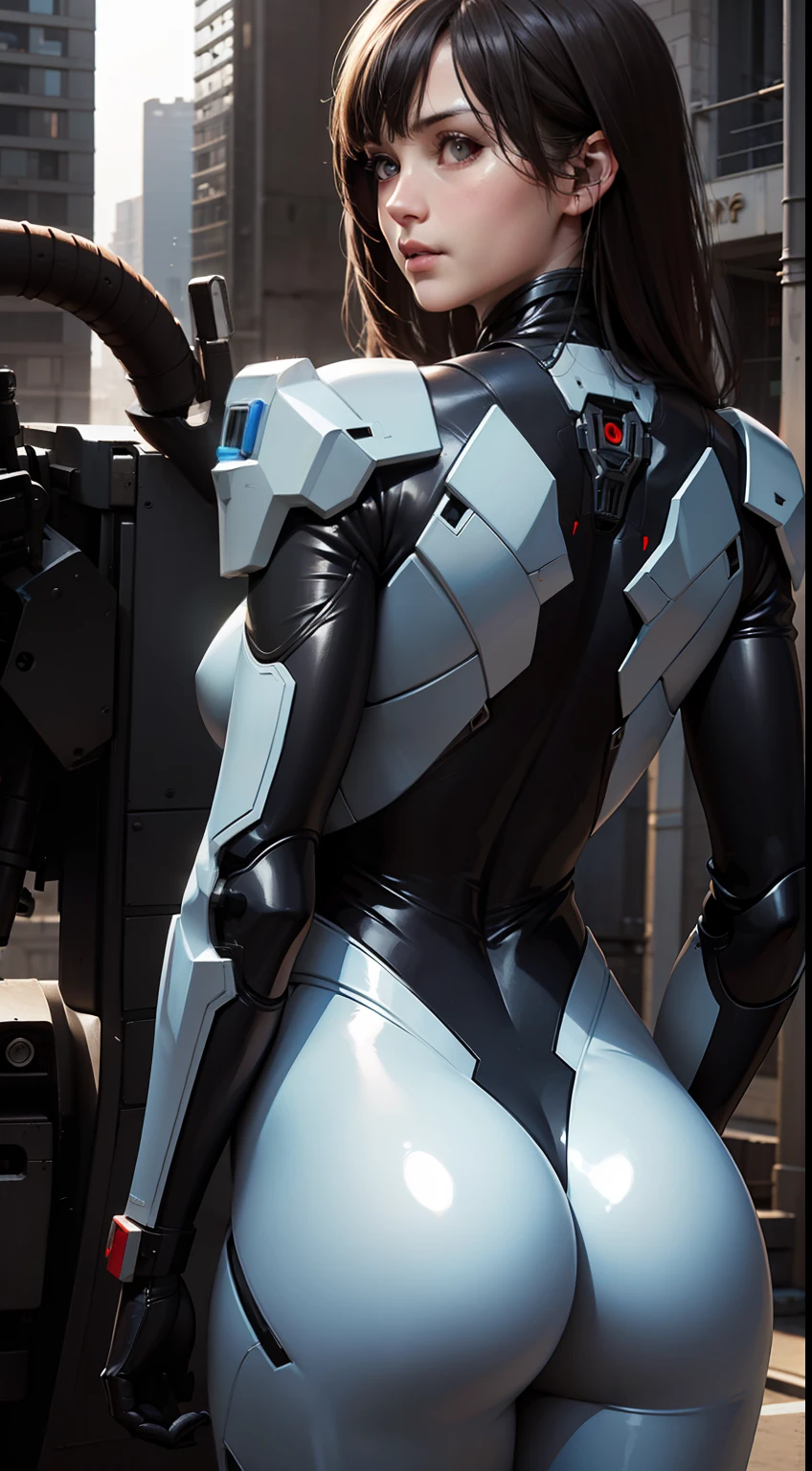 (Original),( very detailed wallpaper), (realistic:1.6), photorealistic, octane render, perfect female body, beautiful eyes, (delicate face) , (seductive expression) ,(1girl1.4),
on mecha, super plugsuit, bodysuit under clothes, (mechanization),((back focus)), back focus, (shiny skin) , (best lighting) , (super-complex detail) , frame arms girl, mecha musume, on mecha, super plugsuit, bodysuit under clothes,
sharp focus, (8k), (4k), (Masterpiece), (Best Quality), fantasy, extremely detailed, intricate, hyper detailed, (perfect face), illustration, (specular lighting:1.5) , (best lighting) , (super-complex detail),