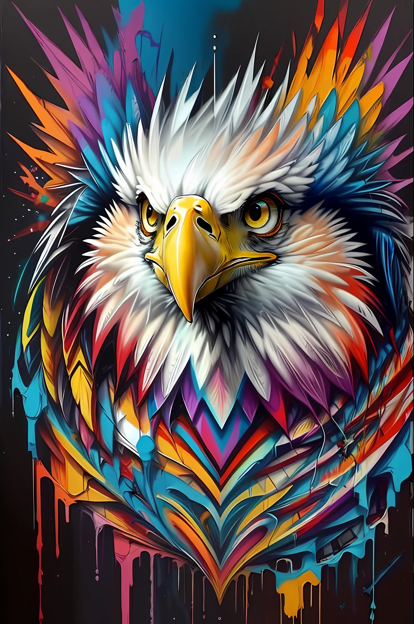 (Eagle Bird), Eduardo Kobra padding ,wall PORTRAIT geometric multidimensional, art, chibi,
yang08k, beautiful, colorful,
masterpieces, top quality, best quality, official art, beautiful and aesthetic,