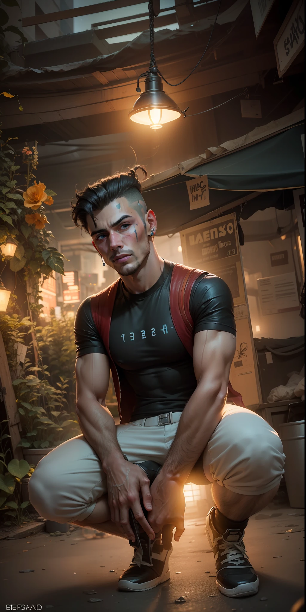 Change beckgraund cyberpunk handsome boy. Realistic. 8k. Ultra realistic.