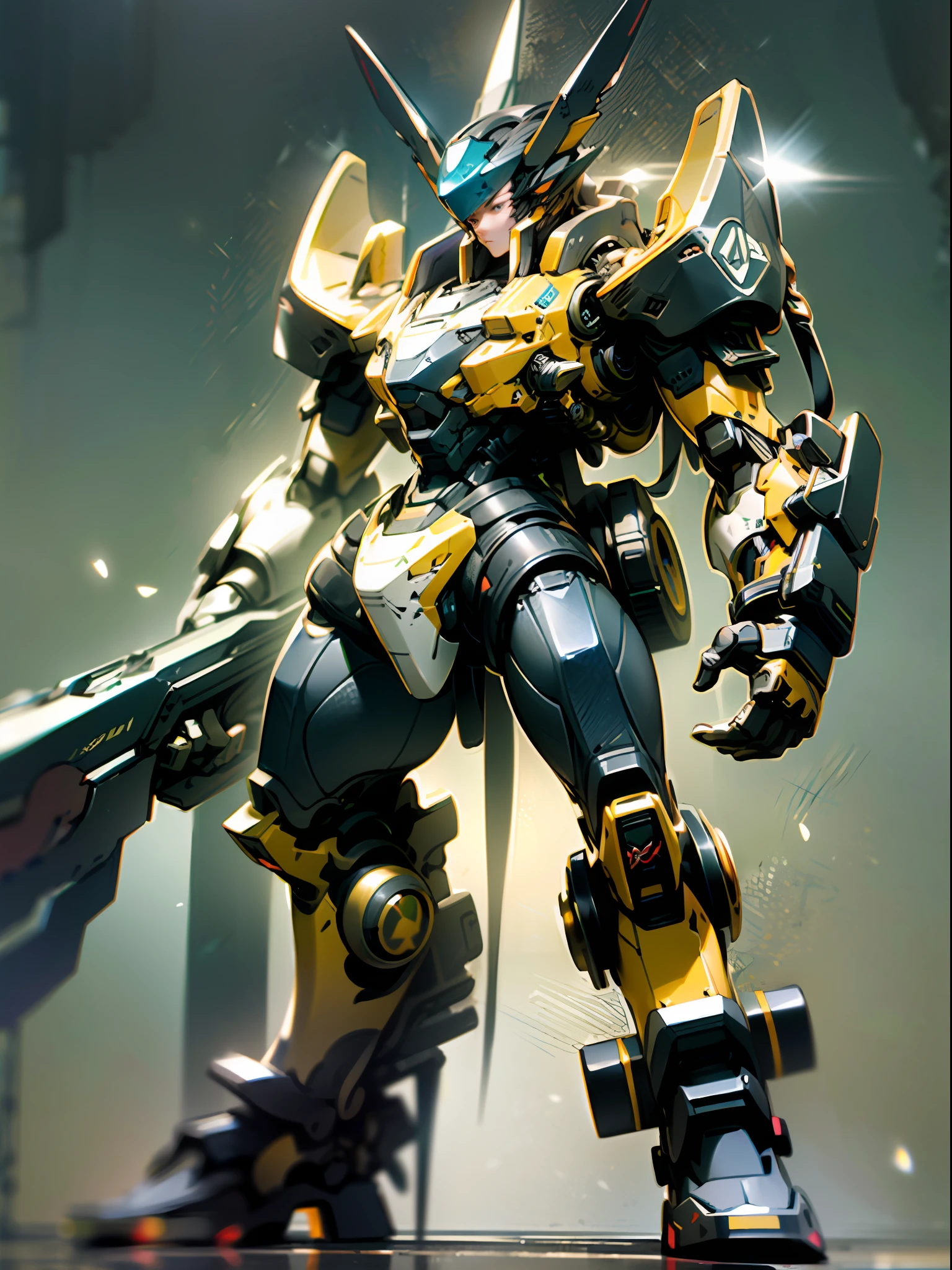 ((Best Quality)), ((Masterpiece)), (Very Detailed: 1.3),(Best Quality Detail: 1.2), Heavy Warrior with Giant Axe, Blue Mech, Scar Face, Deep Sadness Eyes, Realistic, 8K HD, Ultra Detailed, High Quality Texture, Complex Detail, Detailed Texture, Fine Detail, High Detail, Extremely Detailed High Quality Texture CG, High Quality Shadow, Depth of Field, Ray Tracing,, 3D, Shitu-mecha, Ancient Technology, HDR (High Dynamic Range), ray tracing, nvidia RTX, super resolution, unreal 5, subsurface scattering, PBR textures, post-processing, anisotropic filtering, depth of field, maximum sharpness and sharpness, multi-layer textures, albedo and highlight maps, surface shading, accurate simulation of light-material interactions, perfect proportions, octane rendering, duotone lighting, low ISO, white balance, rule of thirds, wide aperture, 8K RAW, high efficiency subpixels, subpixel convolution, luminous particles, light scattering, tyndall effect