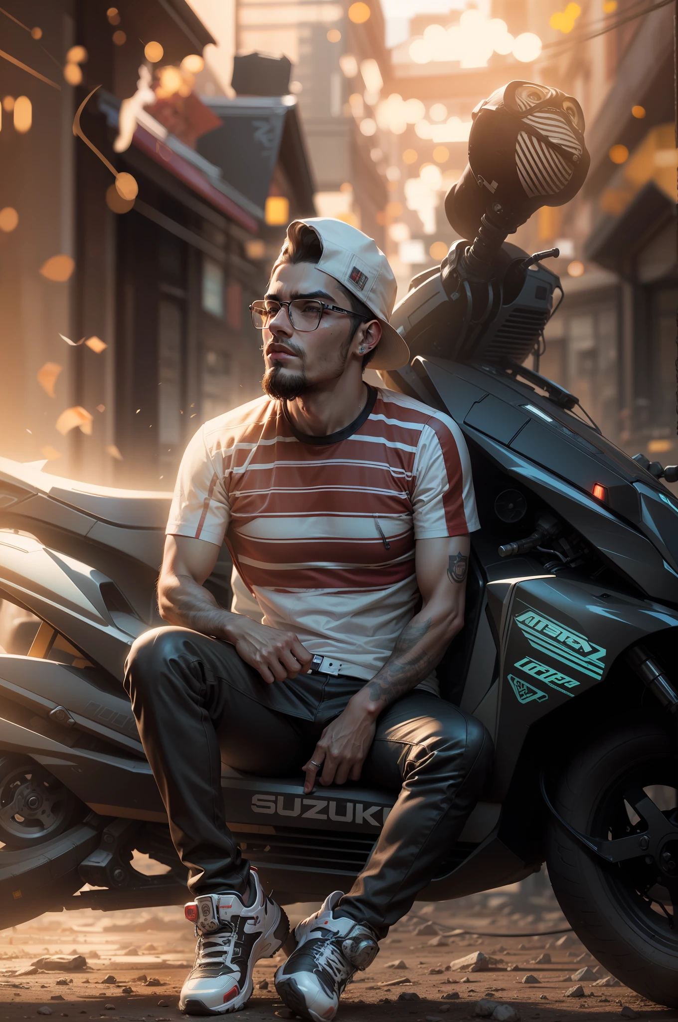 Change background handsome boy cyberpunk realisticface 4k