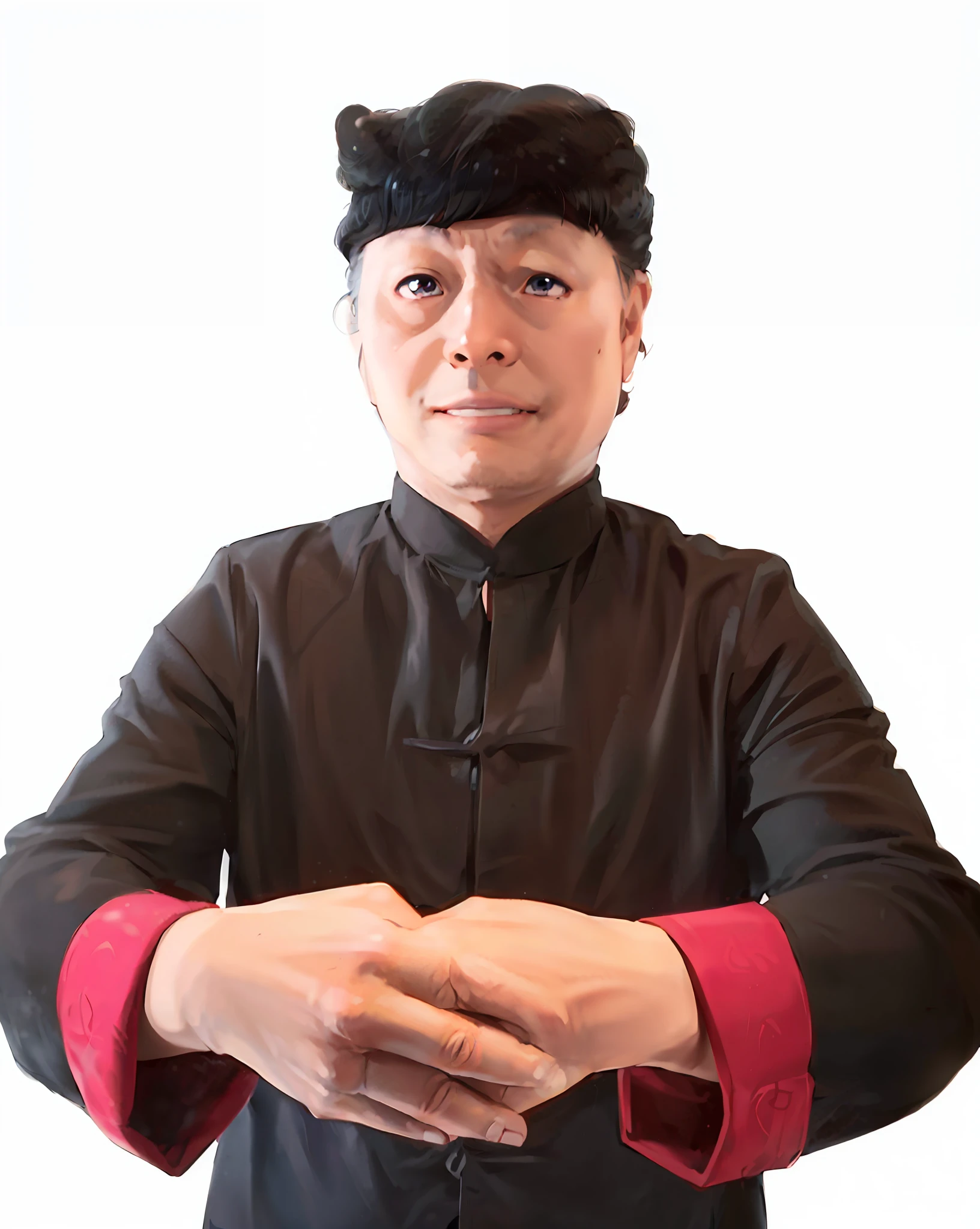 (Masterpiece), (Best Quality: 1.0), (Ultra High Resolution: 1.0), Detailed Illustration, 8K, 1Boy, Anime Boy, Chubby, Chubby, Chubby, Blue Suit Wearing, Smile, Detailed Face, Asian Face, Japanese, Oriental Face, Perfect Face, Anime Eyes, Detailed Eyes, Black Eyes, Glare, Detailed Hair, Short Black Hair, Hair Highlights, Very Detailed, Anime Style, Soft Light