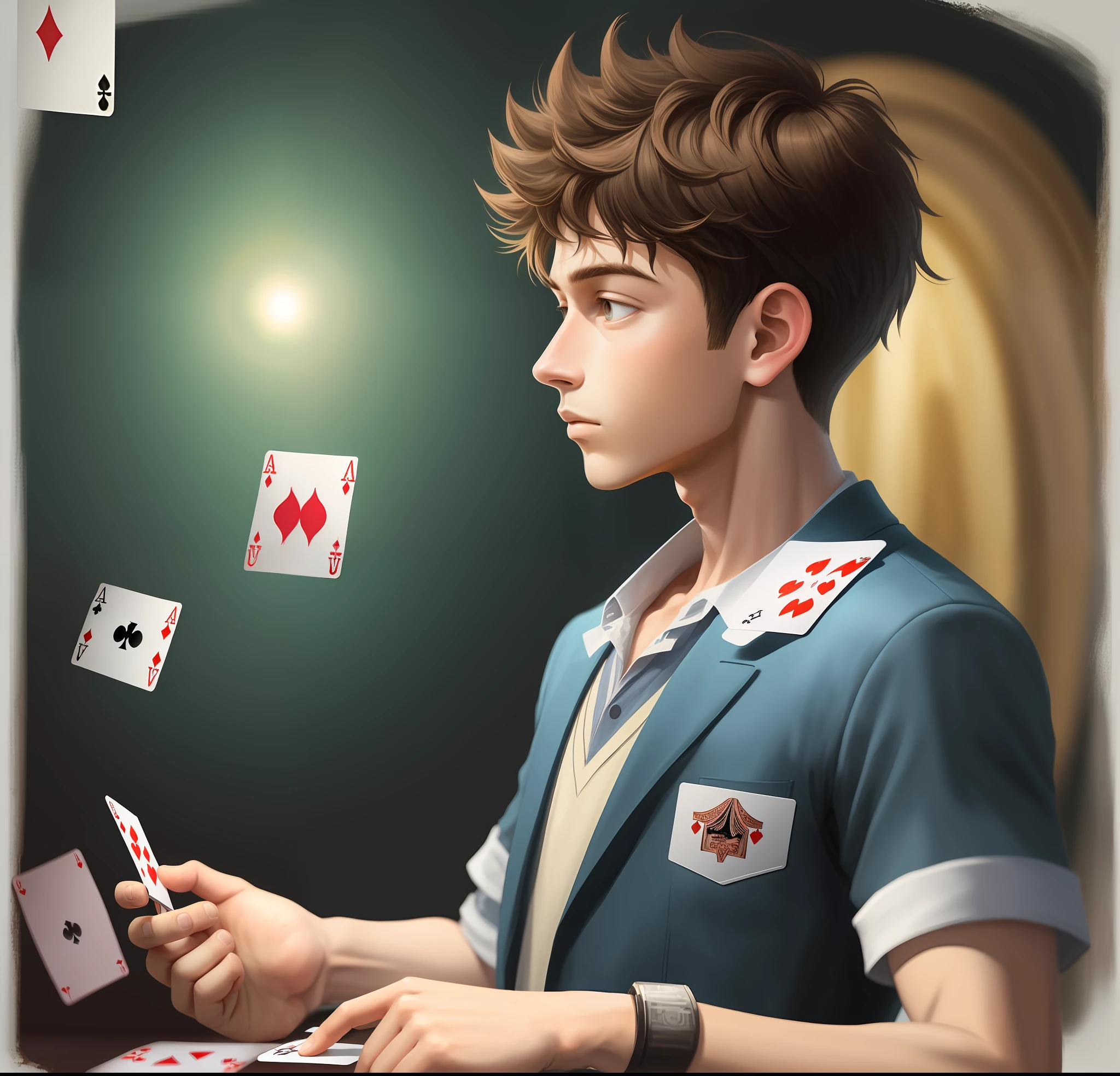 Profile picture of a boy holding a playing card