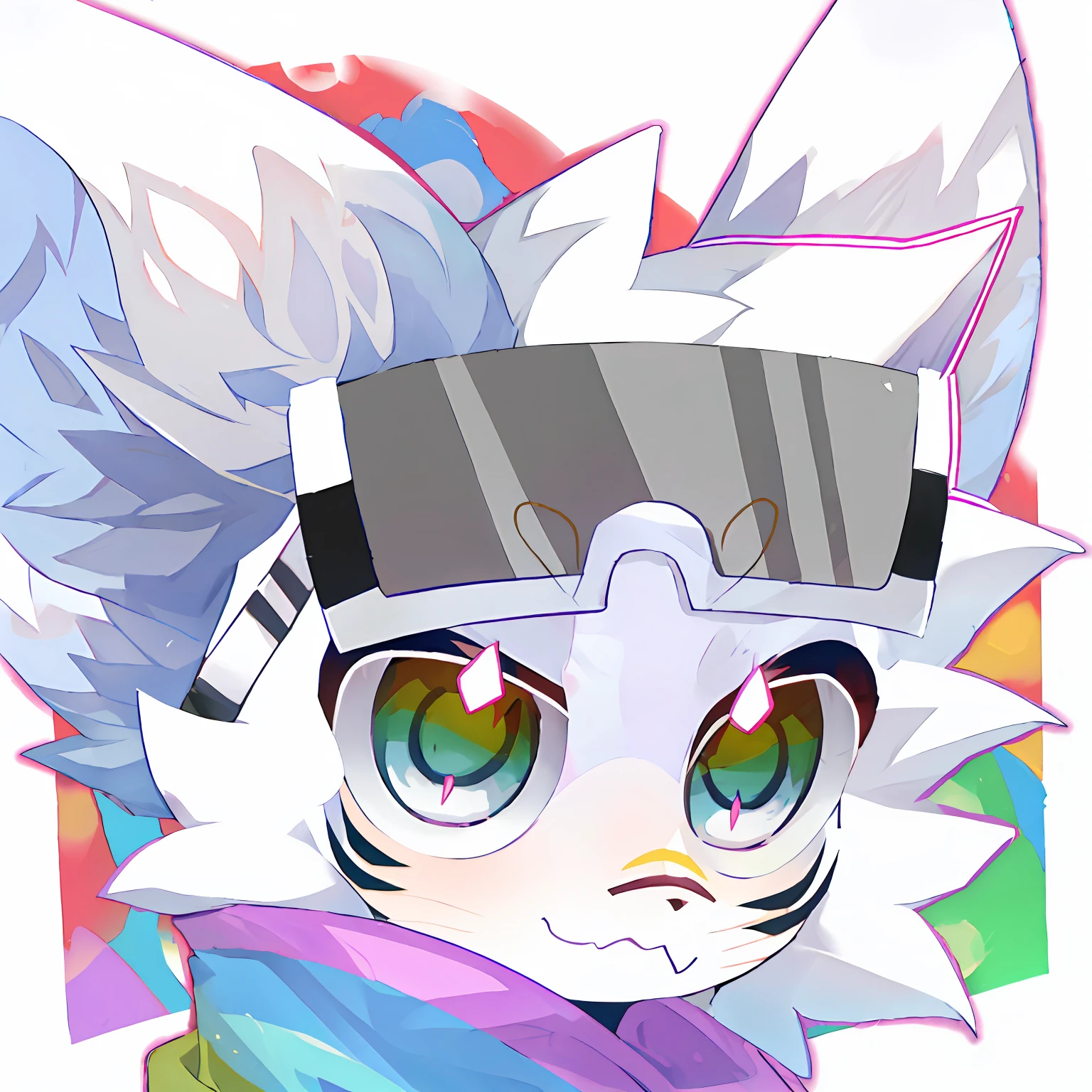 Anime - Cat style with hat and glasses, Fusona art, POV furry art, unknown art style, furry art!, inspired by Kanbun master, Fuaffinity committee, trigger anime art style, fursona !!, clean art style, furaffinity committee, furfur furaffinity, anime moe art style, furry anime, anime style super detailed, full body drawing