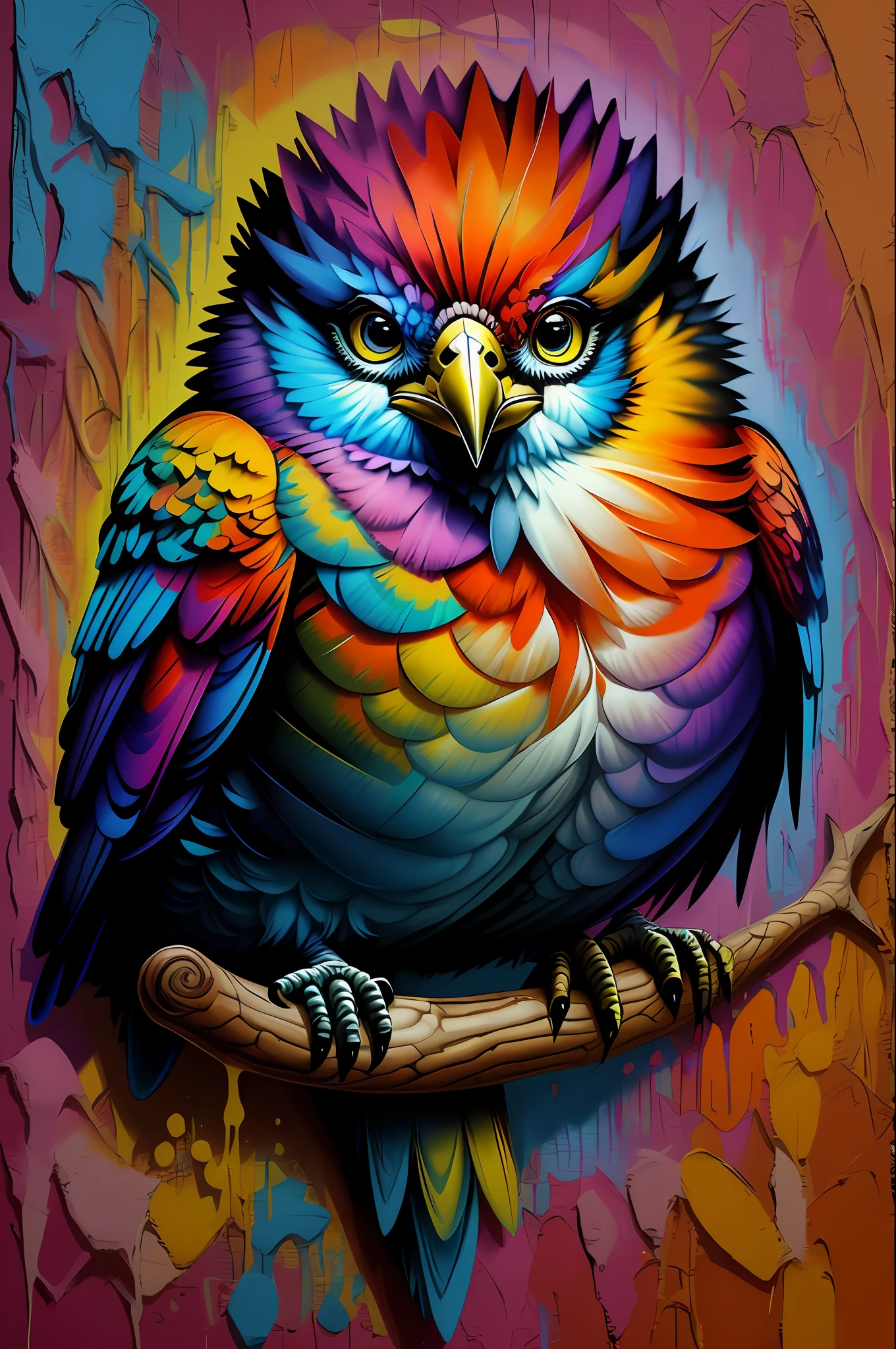 (Bird well saw you), Eduardo Kobra padding ,wall PORTRAIT geometric multidimensional, art, chibi,
yang016k, beautiful, colorful,
masterpieces, top quality, best quality, official art, beautiful and aesthetic,