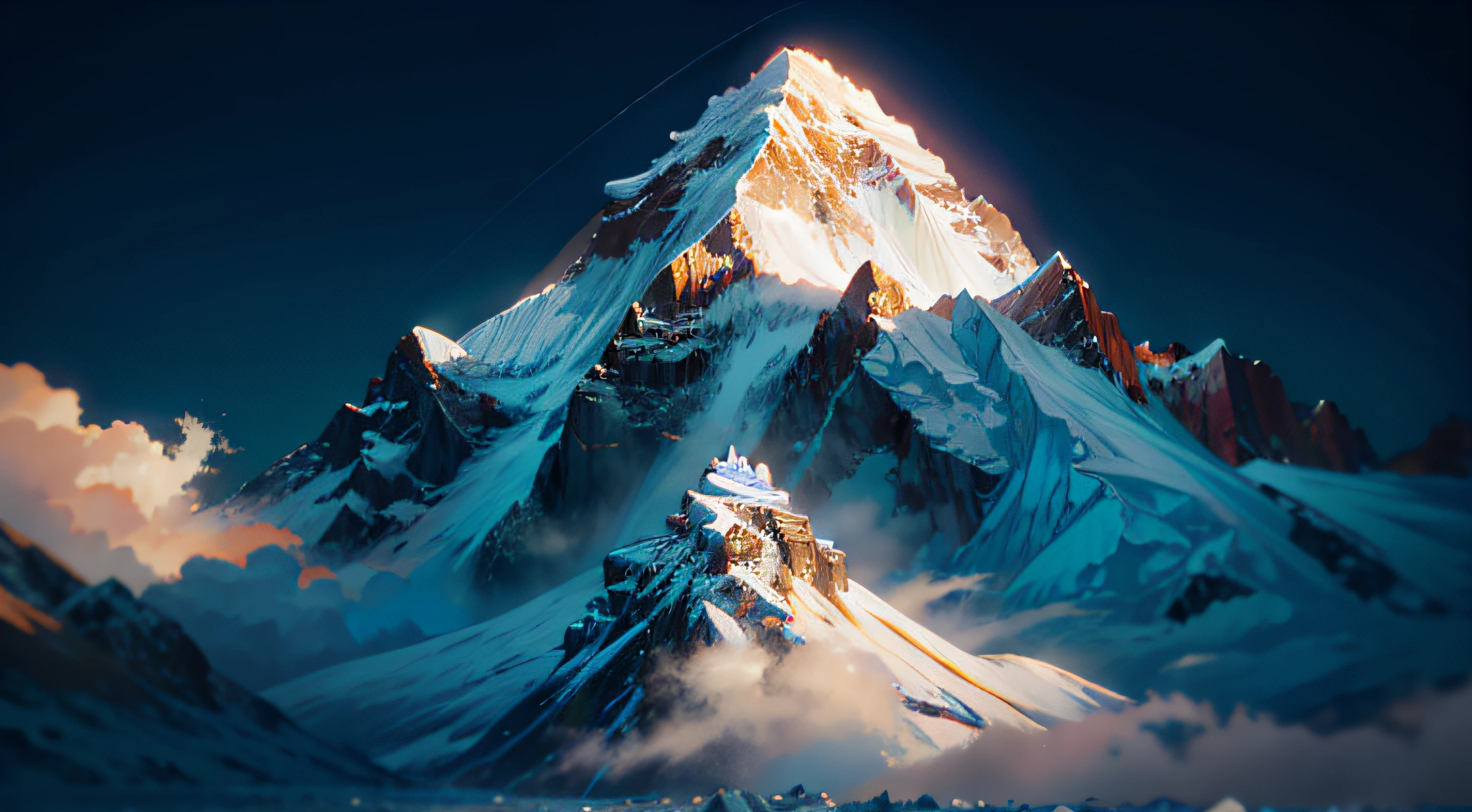 Masterpiece, best quality, forest, Mount Everest,