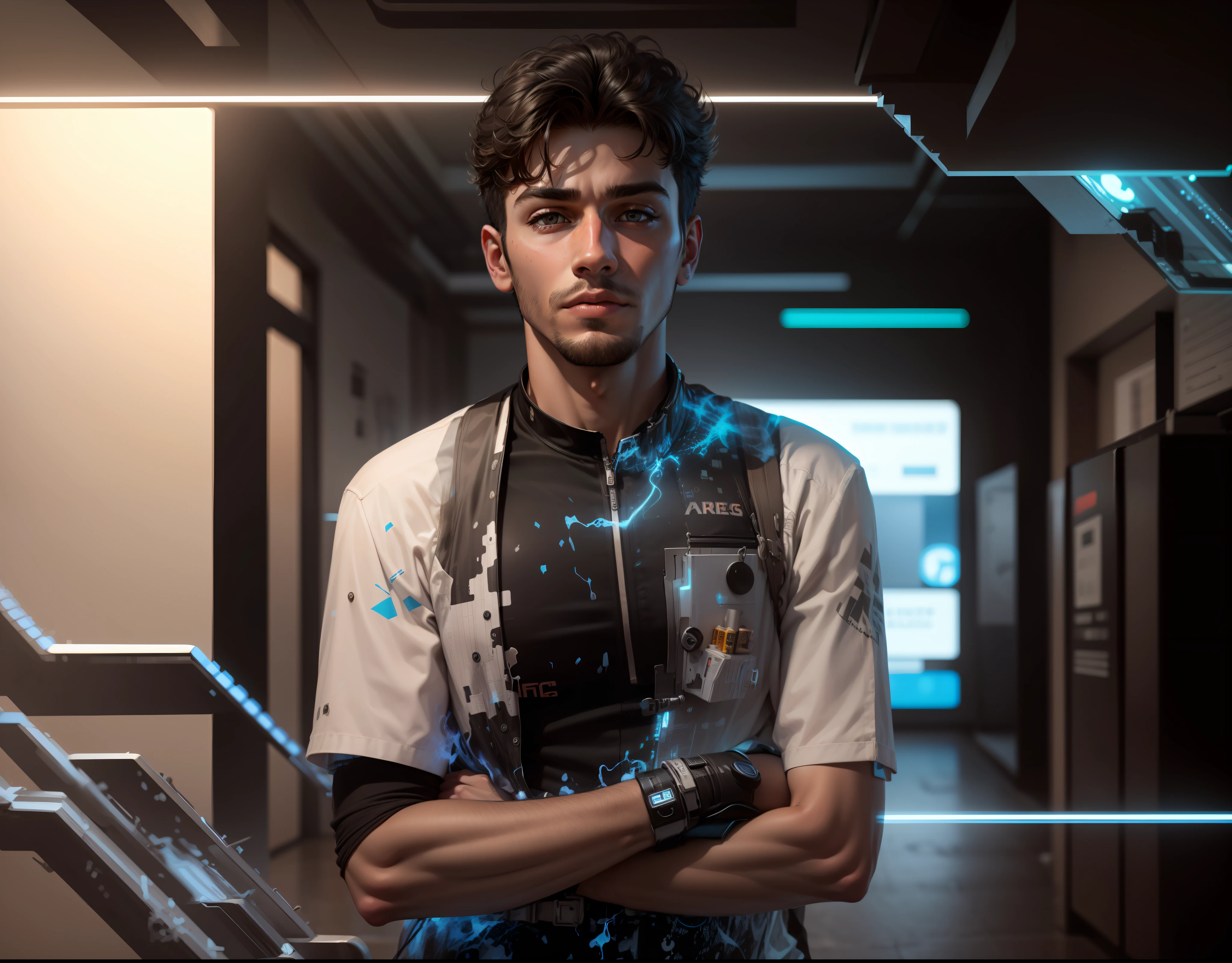 Change the background cyberpunk handsome boy, realistic face, 8k, ultra realistic