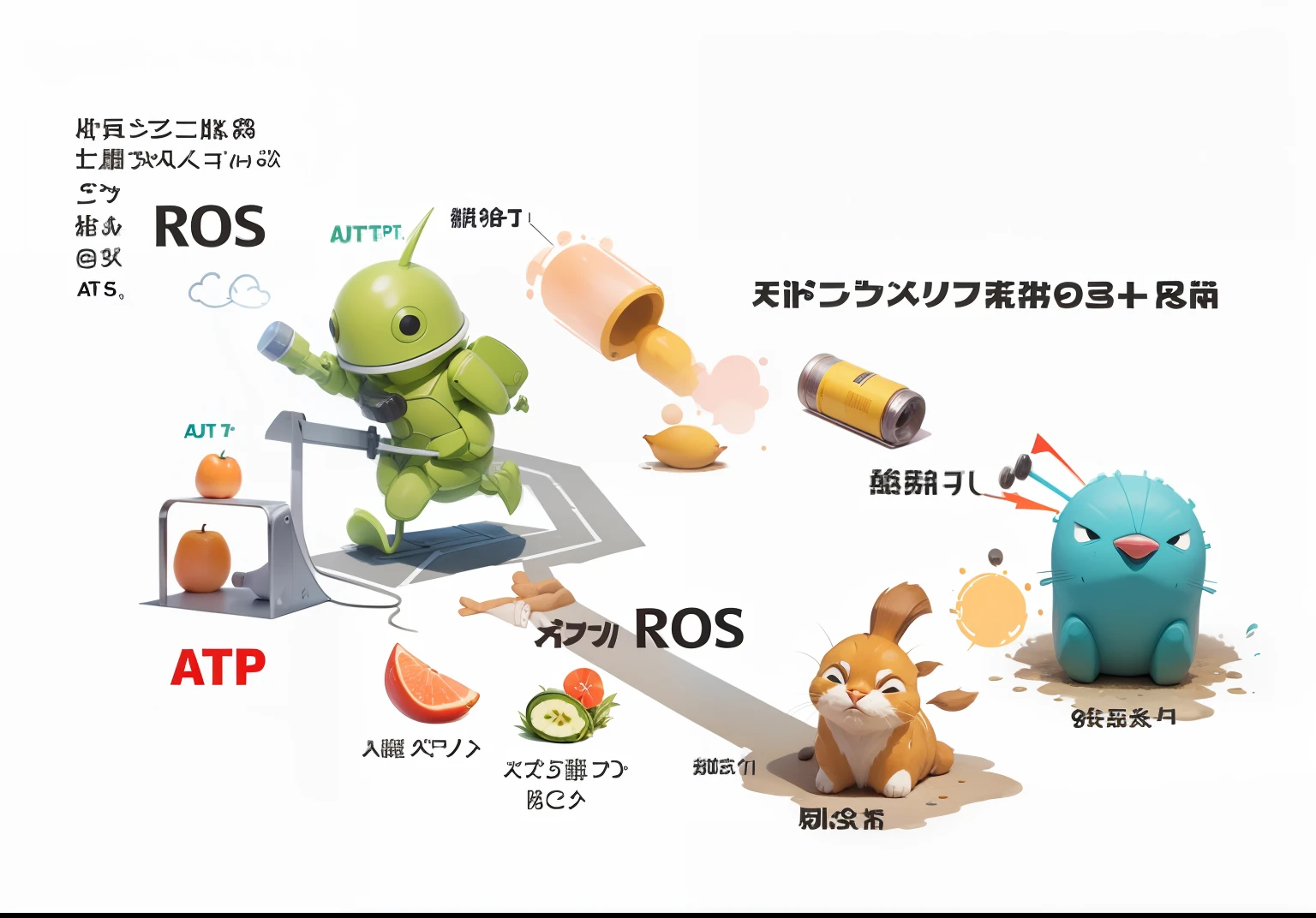 ROS, ATP, Mitochondria --auto
