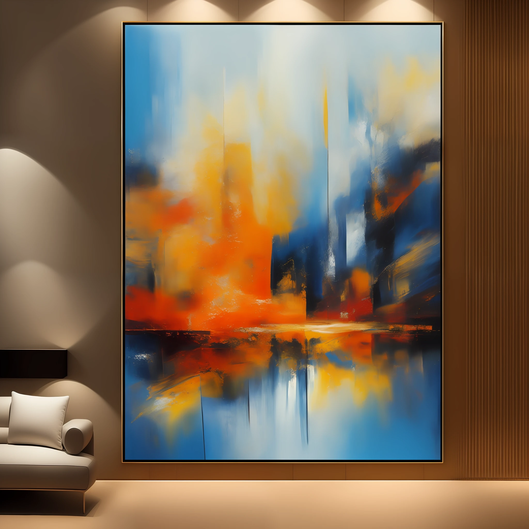 abstract painting of city street, elemental, masterpiece